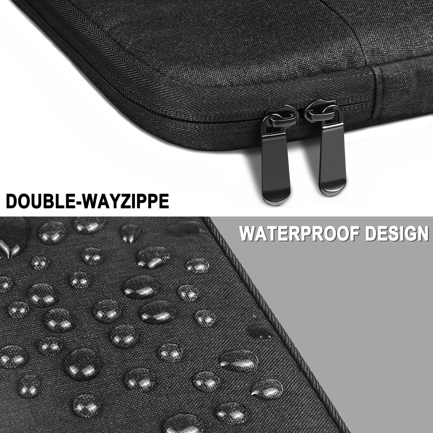 Water-Resistant Laptop Sleeve for 14 Inch MacBook, Travel Computer Case
