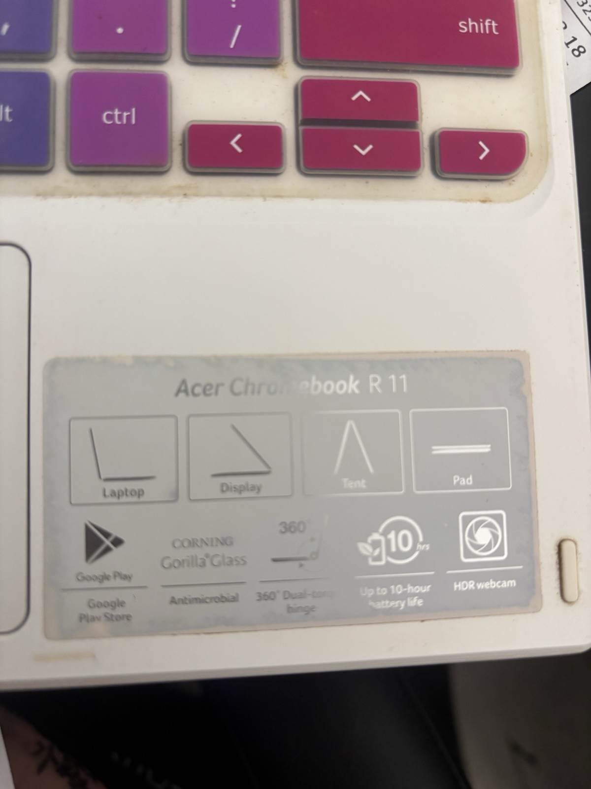 Acer Chromebook 11 N15Q8 CB3-132 White Chrome OS 11.6″ Intel HDR Webcam