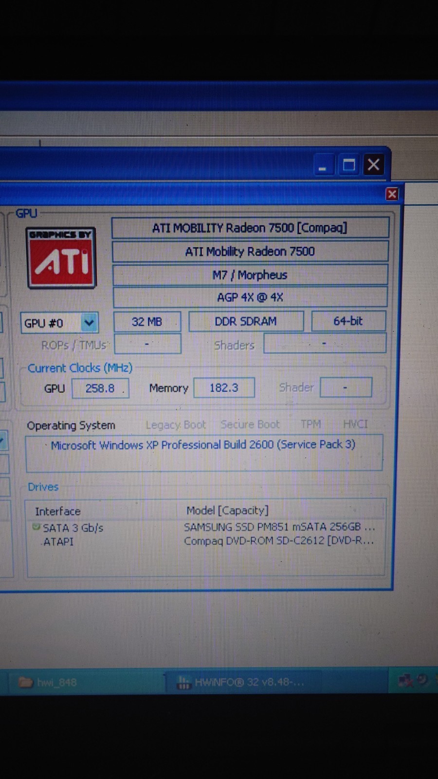 Vintage Compaq EVO N610C PENTIUM 4-M 512MB RAM 256GB mSata WinXP SP3 Office 2007