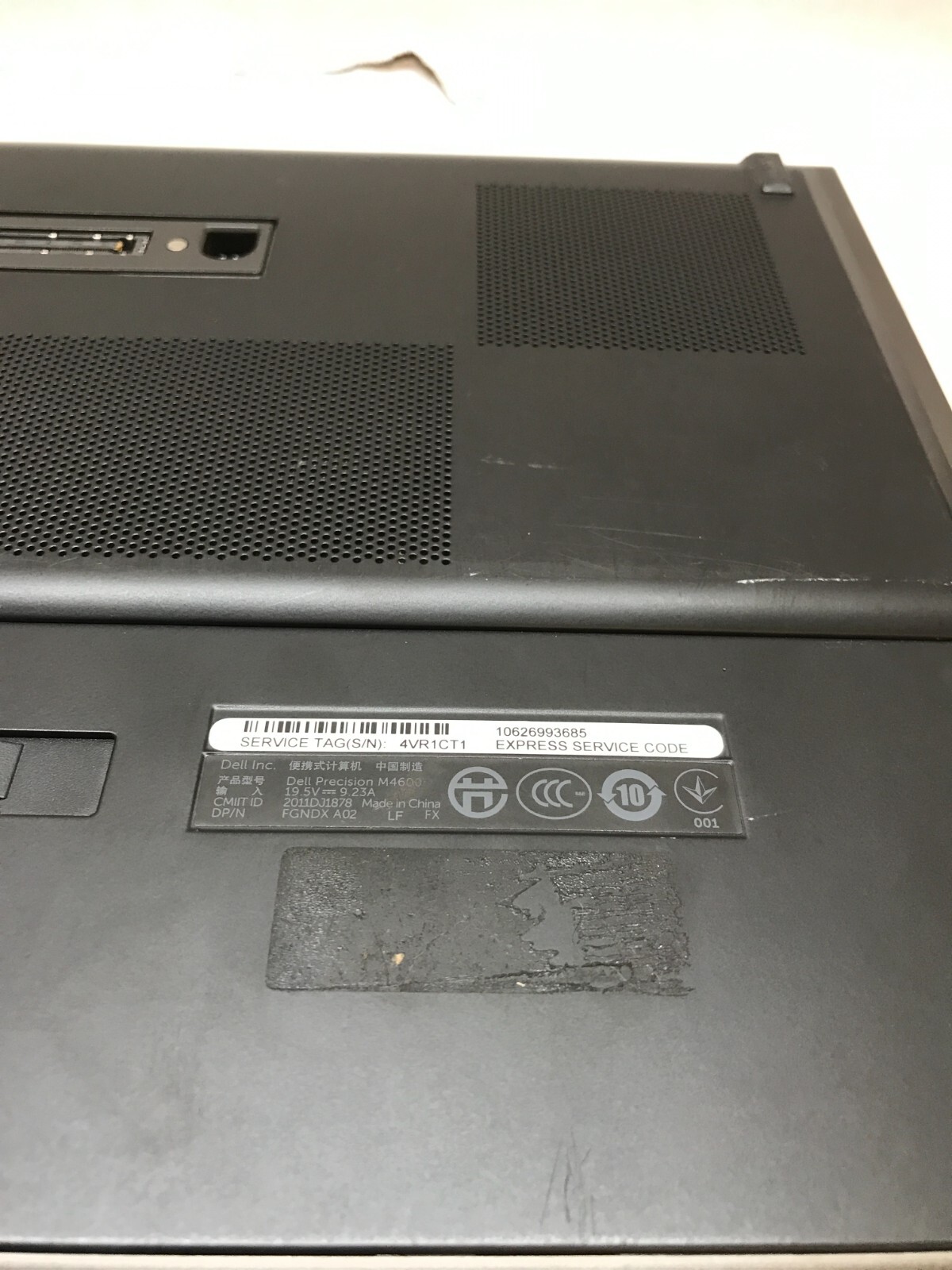 Dell Precision M4600 15″ Laptop i7-2640M 2.8GHz 4GB RAM NO HDD/OS AMD FirePro DW