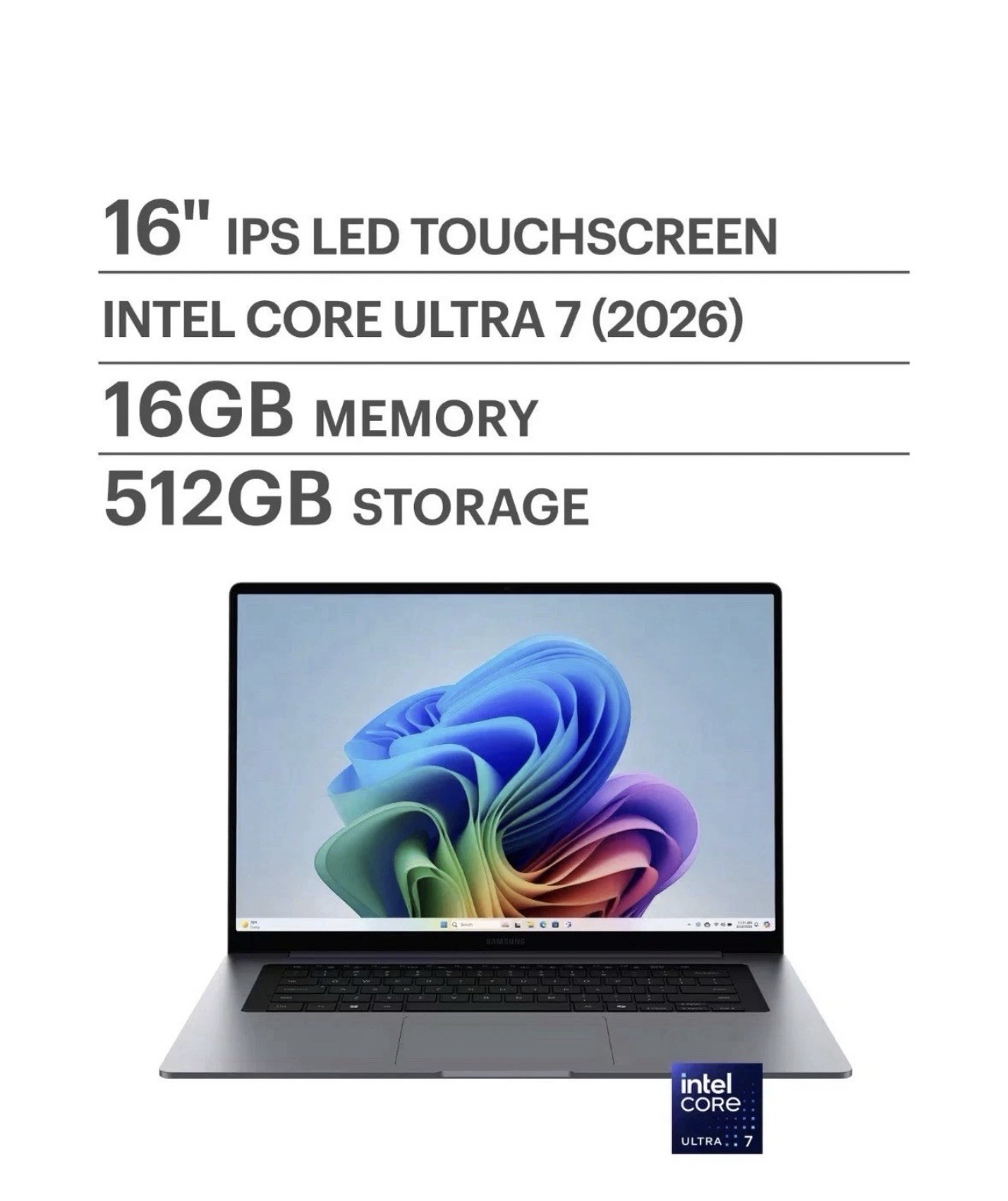 Samsung Galaxy Book6 16″ IPS Laptop Intel Core Ultra 7 355 16GB Ram 512GB SSD ✅