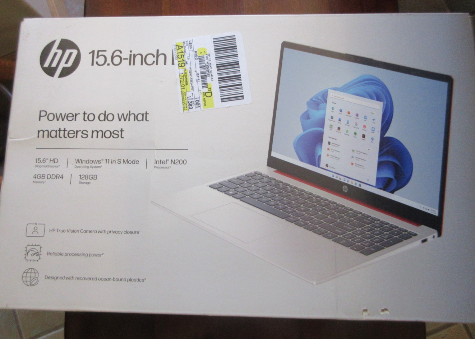 NIB HP 15-fd0083wm 15.6″ Laptop Red Intel N200 4GB RAM 128GB SSD Windows 11
