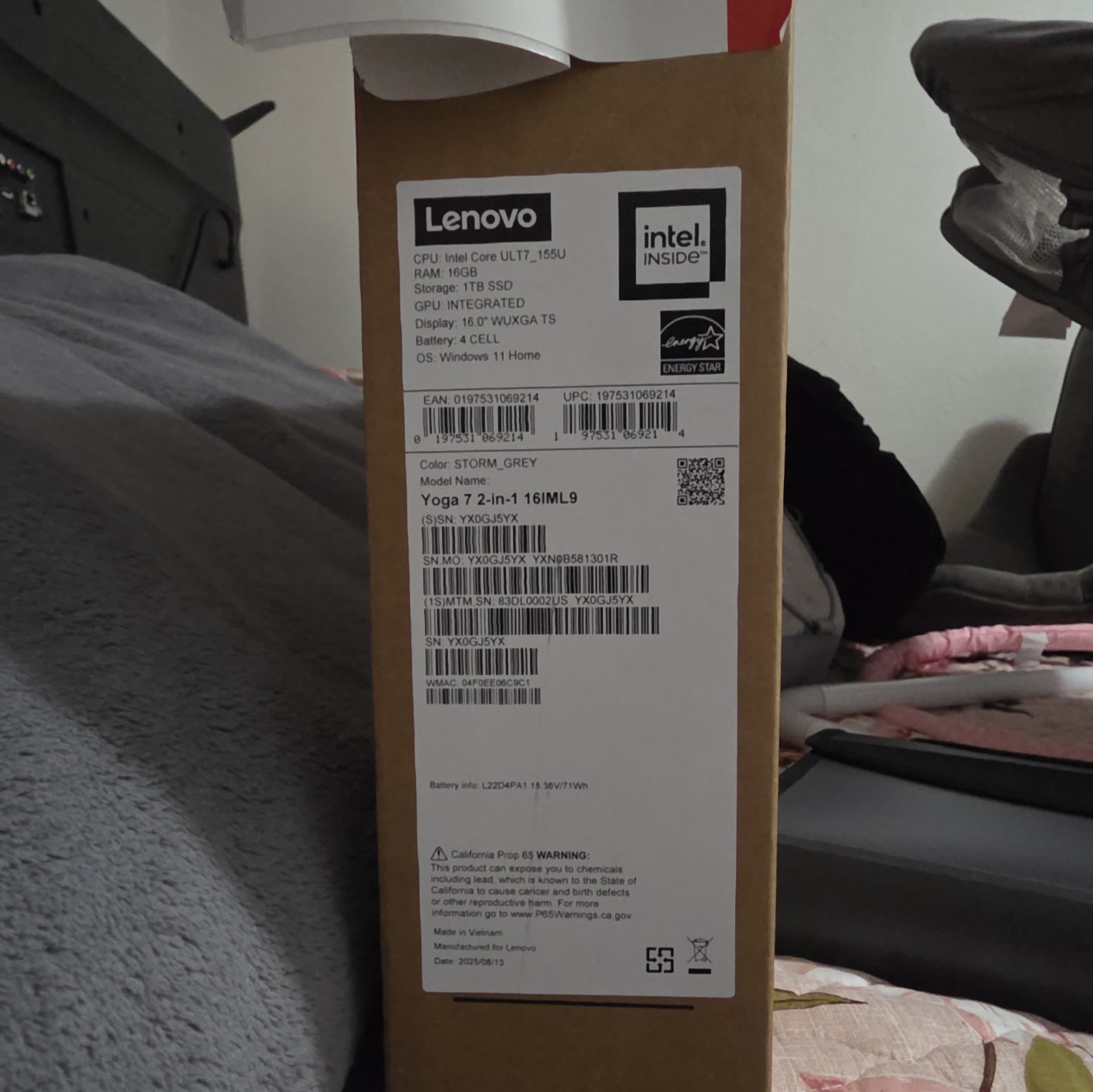 Lenovo Yoga 7i 2-in-1 16″ 2K Touch Intel Core Ultra 7 16GB 1TB SSD