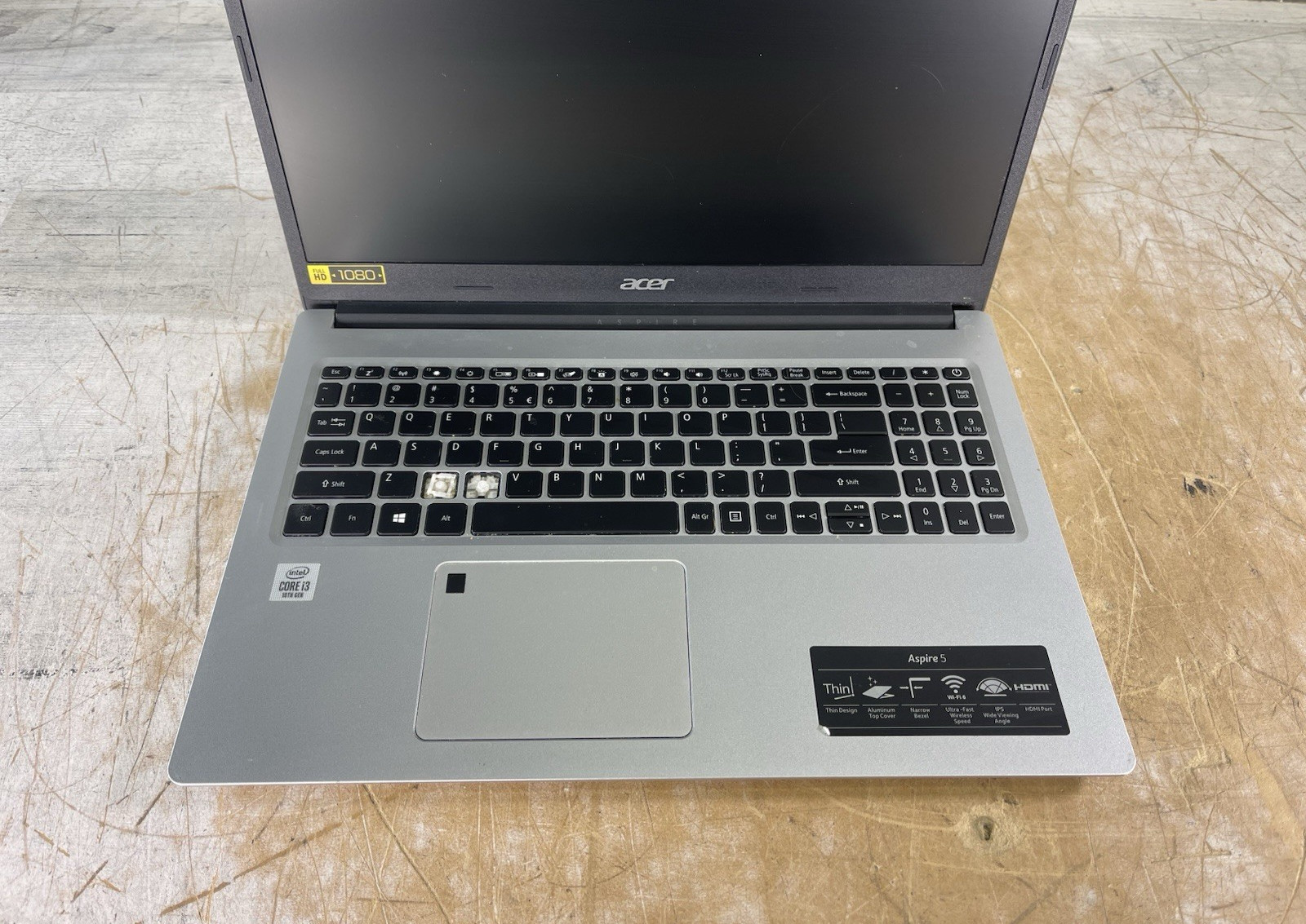 ACER ASPIRE 5 A515-55-378V i3-1005G1 @ 1.20GHz, 16GB RAM, NO HDD/OS – (PARTS)