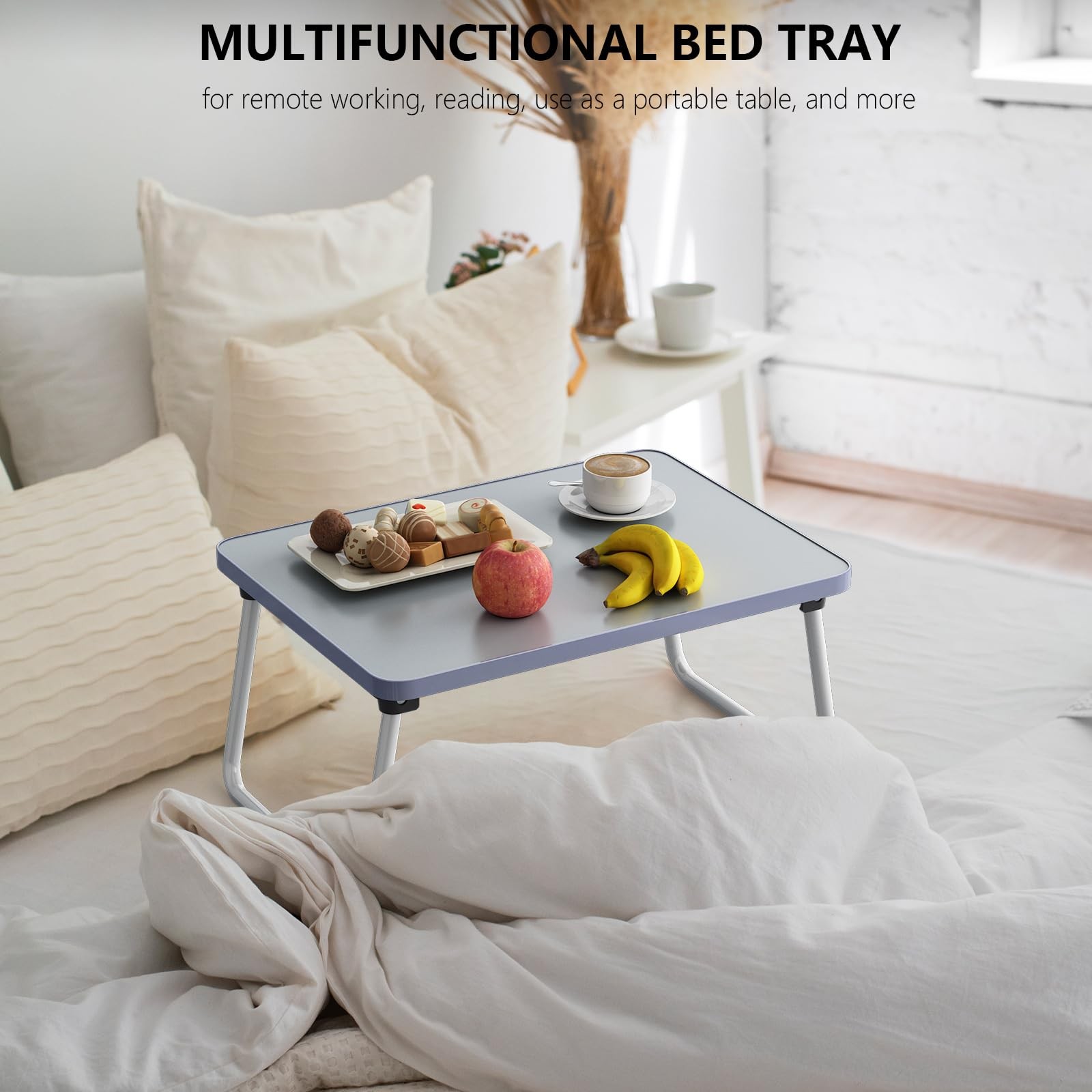 Lap Desk Laptop Tray for Bed or Couch, Portable Breakfast Serving, Foldable