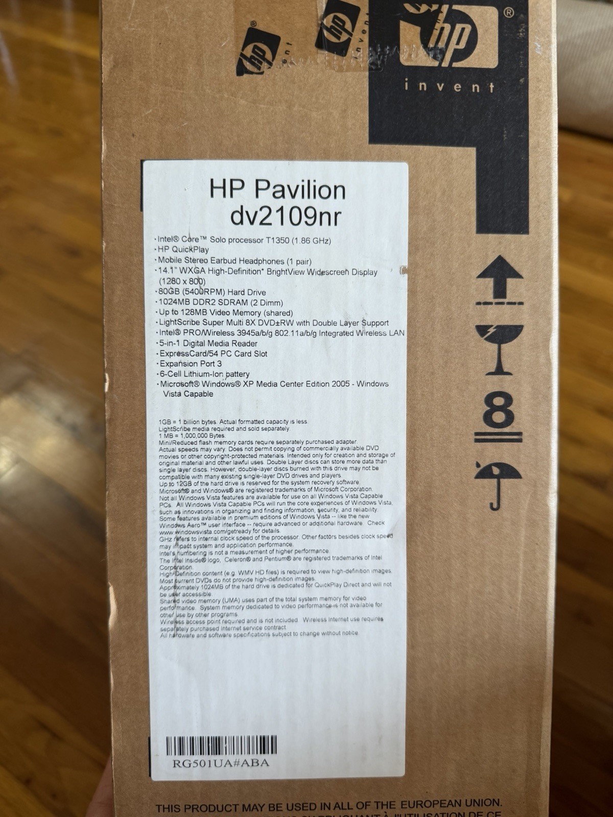 HP PAVILION dv2109nr