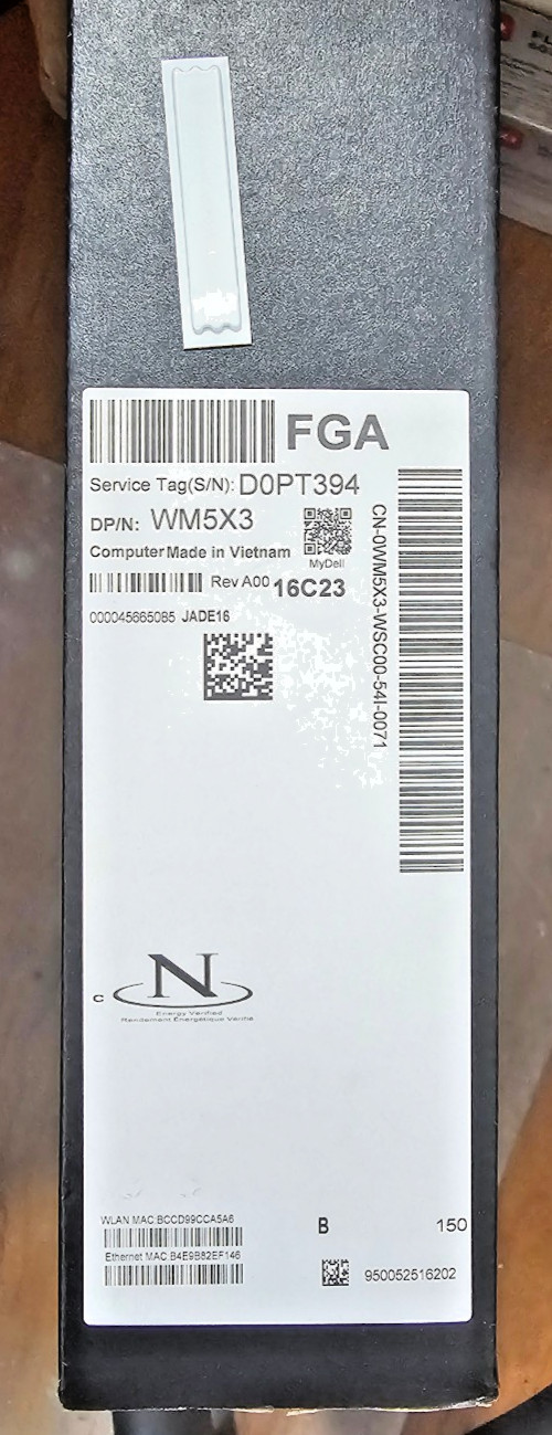 New Dell Pro 16 PC16250 WM5X3 Intel Core 5 120U/8GB/256GB/16″ FHD + Warranty