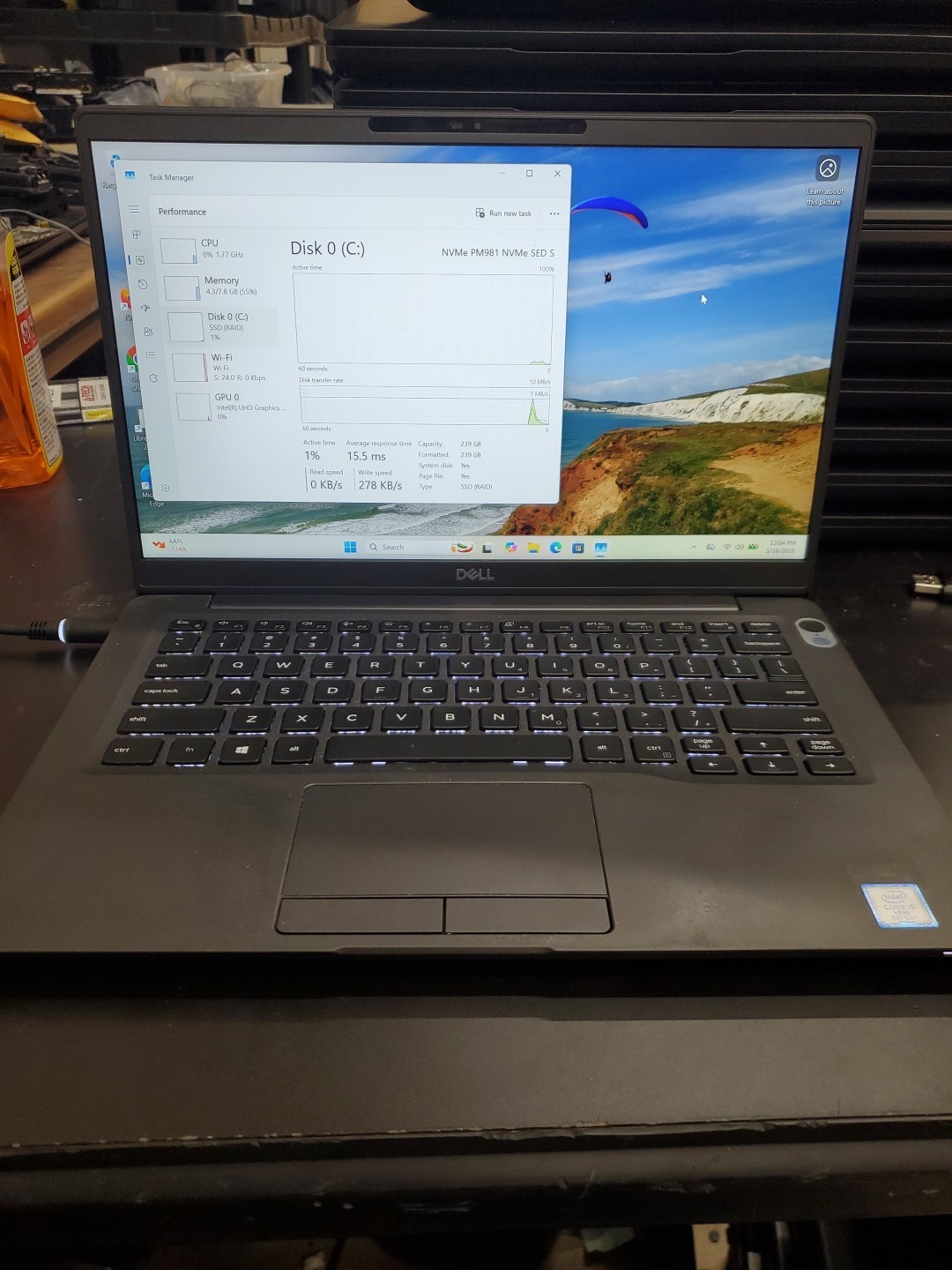 Dell Latitude 7400 14″ i5-8365U 8GB 256gb SSD Laptop W11P 011626-2