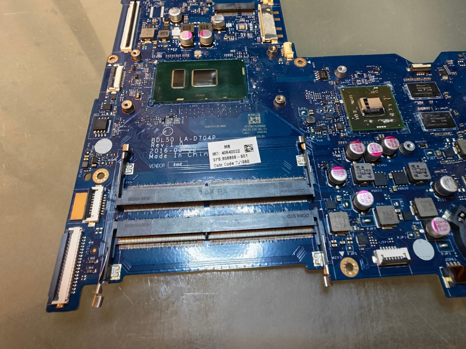 HP 15-AY 250 G6 G5 15-AC MOTHERBOARD LA-D704P I7-6500U AMD R7 M440 INTEL 520 #