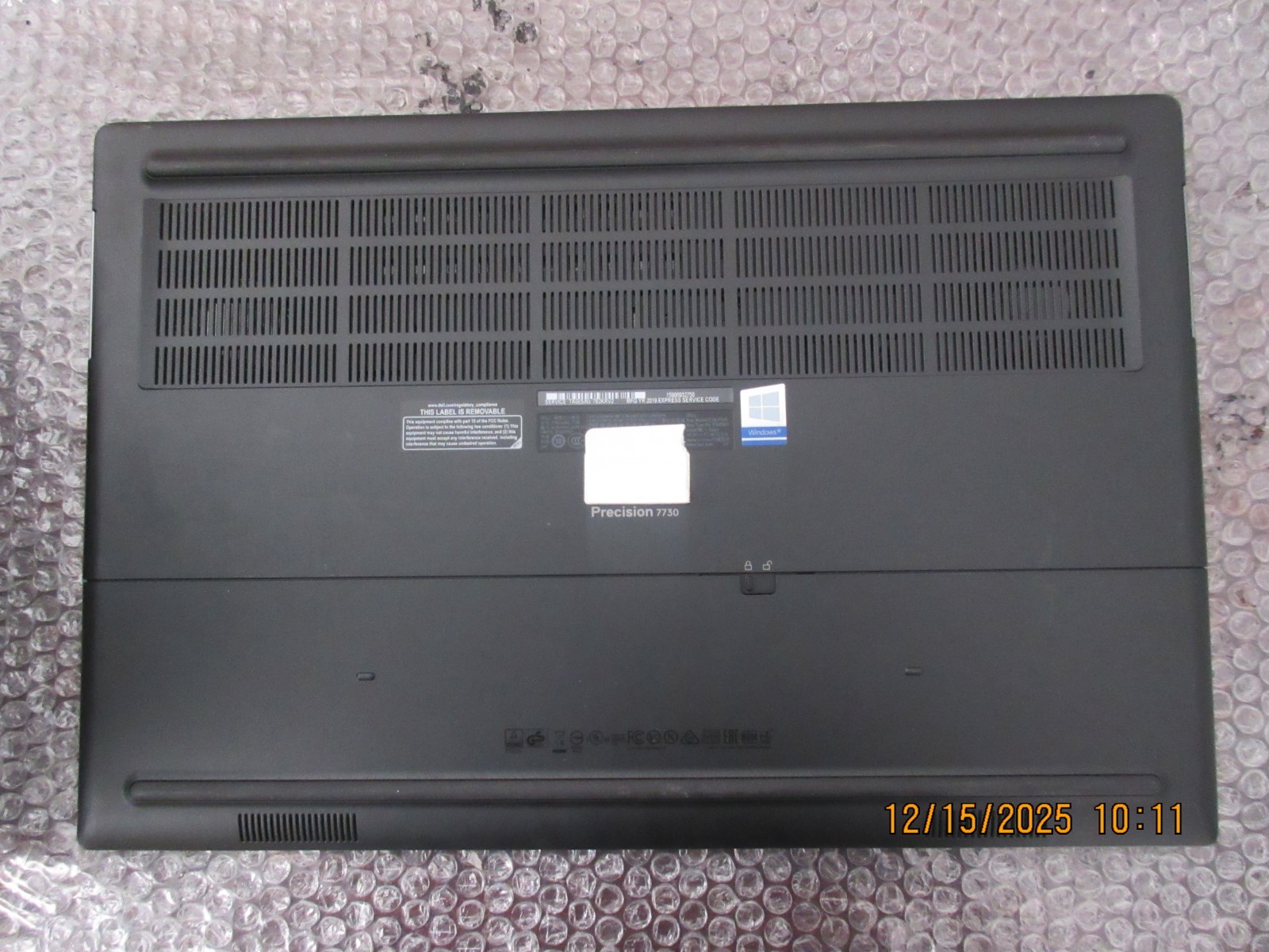 DELL PRECISION 7730 I5-8300H @ 2.30GHz 16GB RAM 512GB SSD WIN11P 17” LAPTOP.