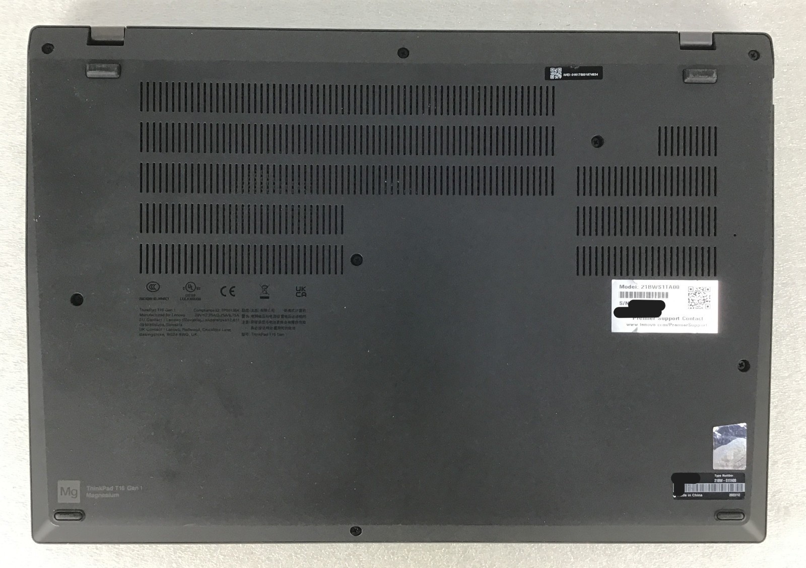 Lenovo ThinkPad T16 Gen 1 i5-1250P 1.7 GHz 32GB RAM 512GB Win 11 Pro Touchscreen