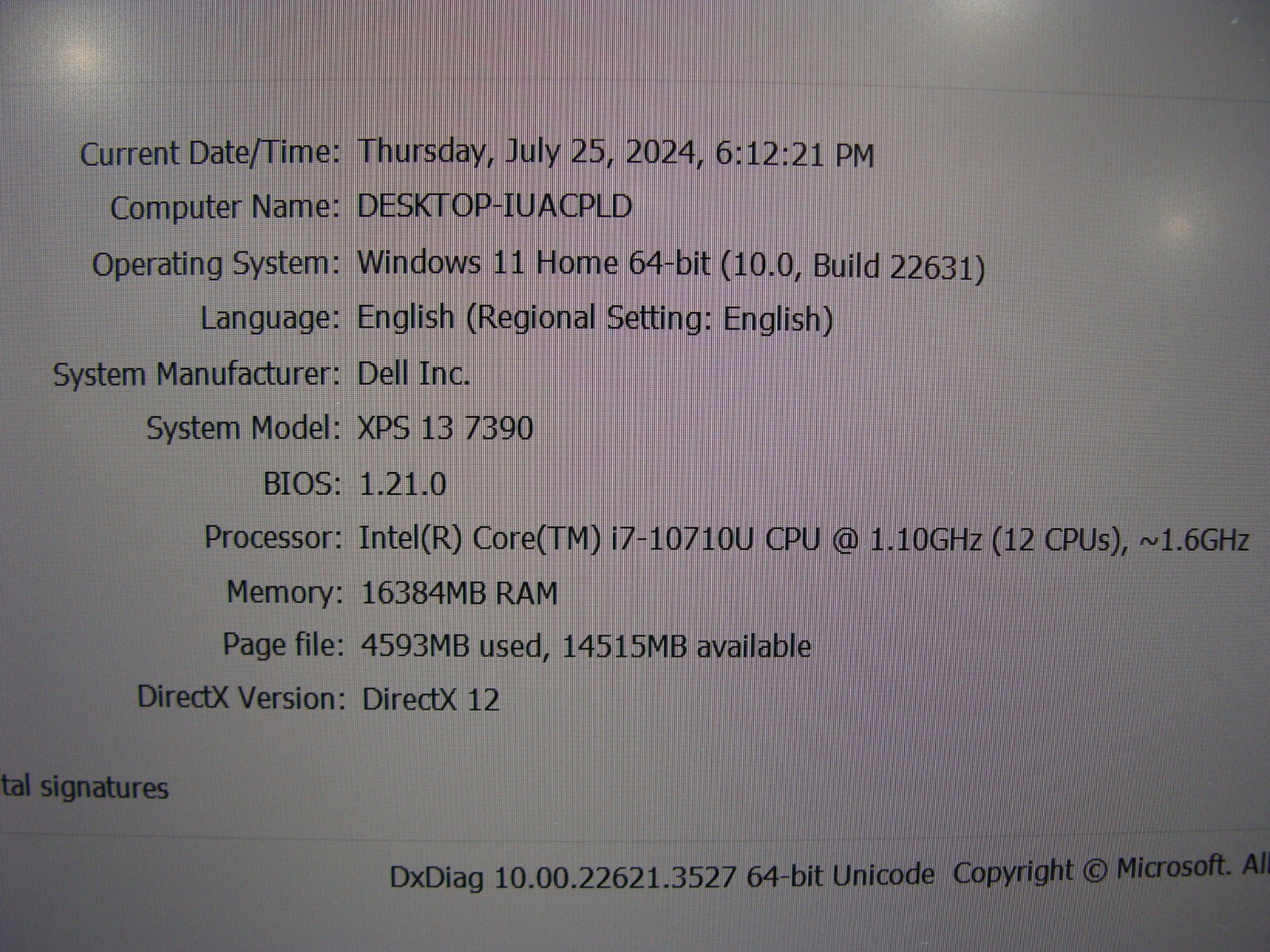 Dell XPS 7390 13.3″ FHD core i7-10710U 1.1GHz 16GB 512GB SSD Excellent Battery