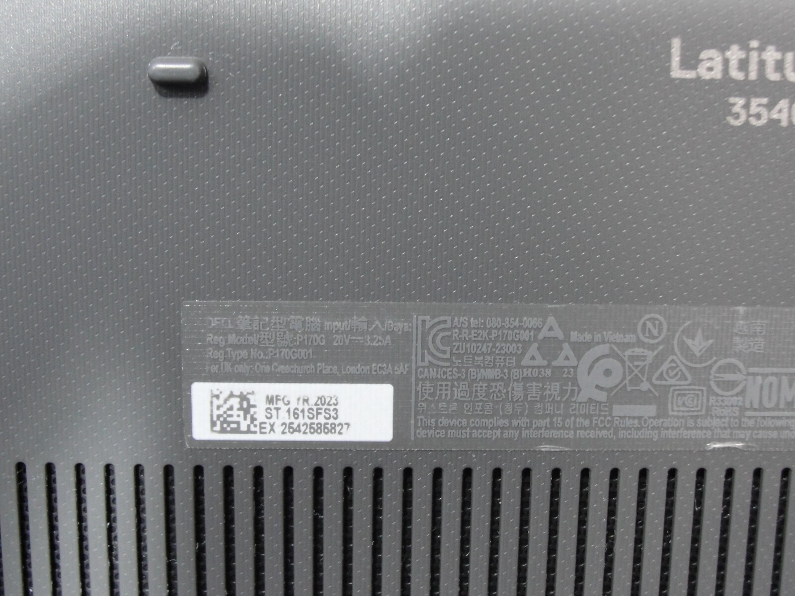 Dell Latitude 3540 Intel Core i5-1345U 1.6GHz 8GB 256GB SSD Backlit Orig Charger