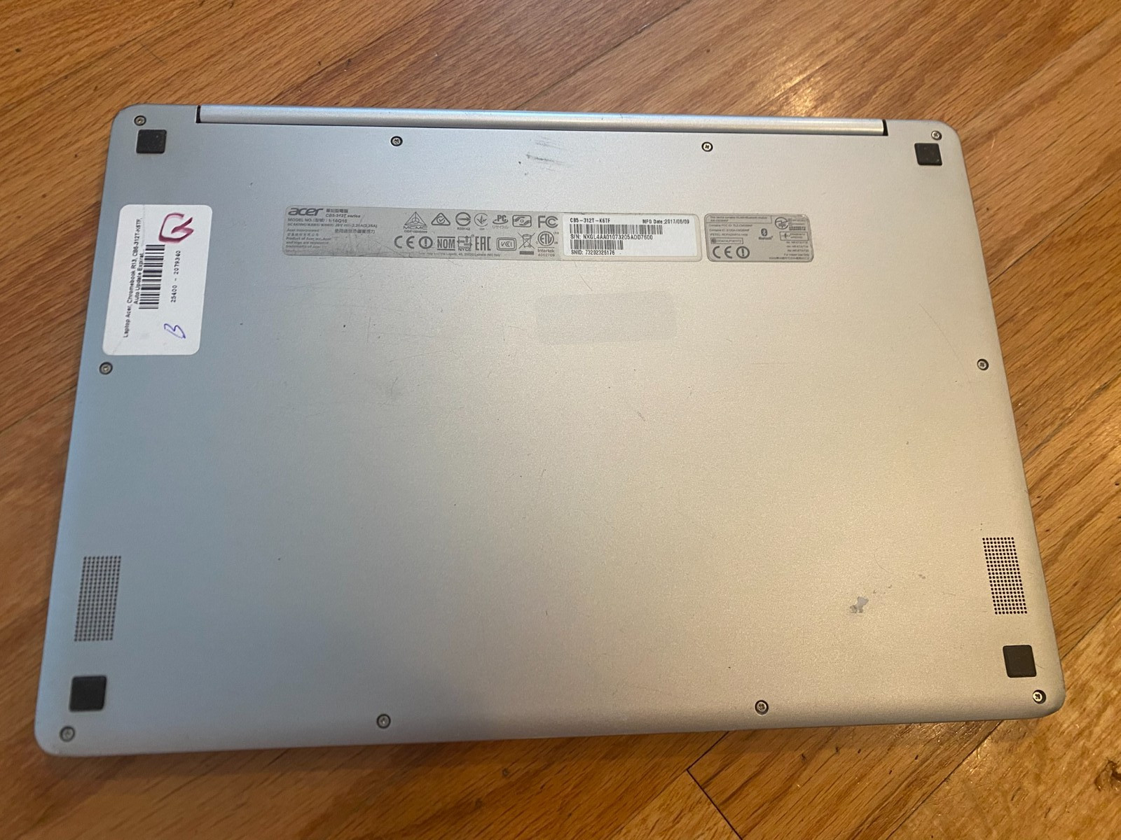 acer laptop chromebook N16Q10 cb5-312T 2