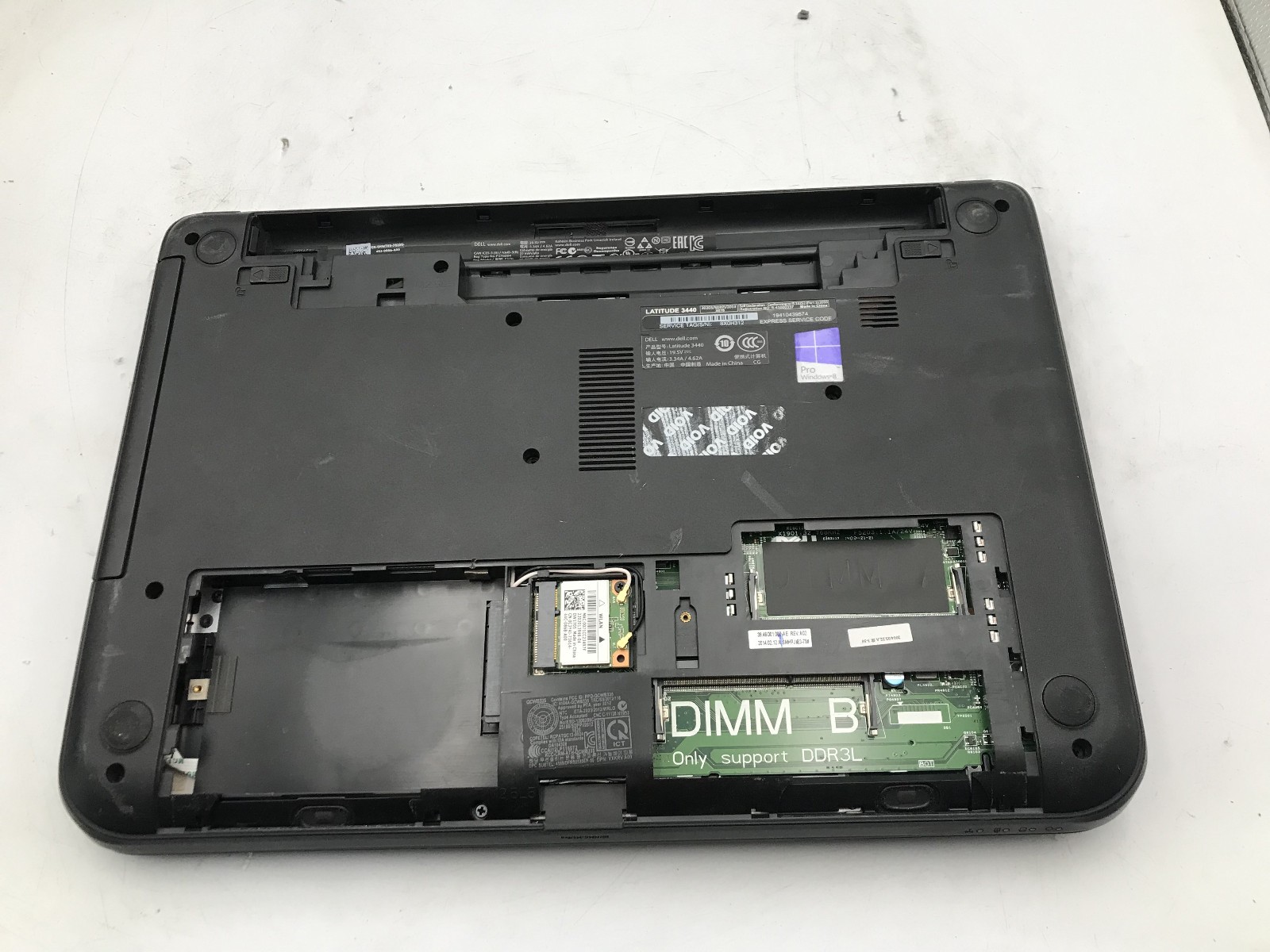 DELL LATITUDE 3440 – BOOTS TO BIOS – INTEL I5 4200U – NO RAM – READ DESCRIP -BB