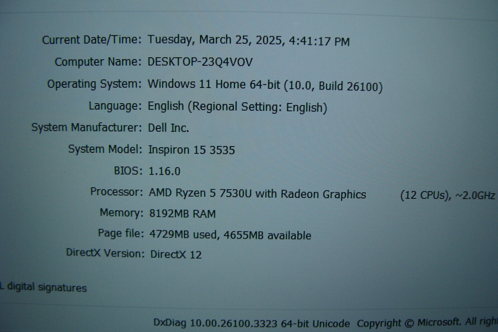 Dell Inspiron 15 3535 15.6” FHD TOUCH AMD Ryzen 5 7530U 2GHz 8GB 512GB Win11Home
