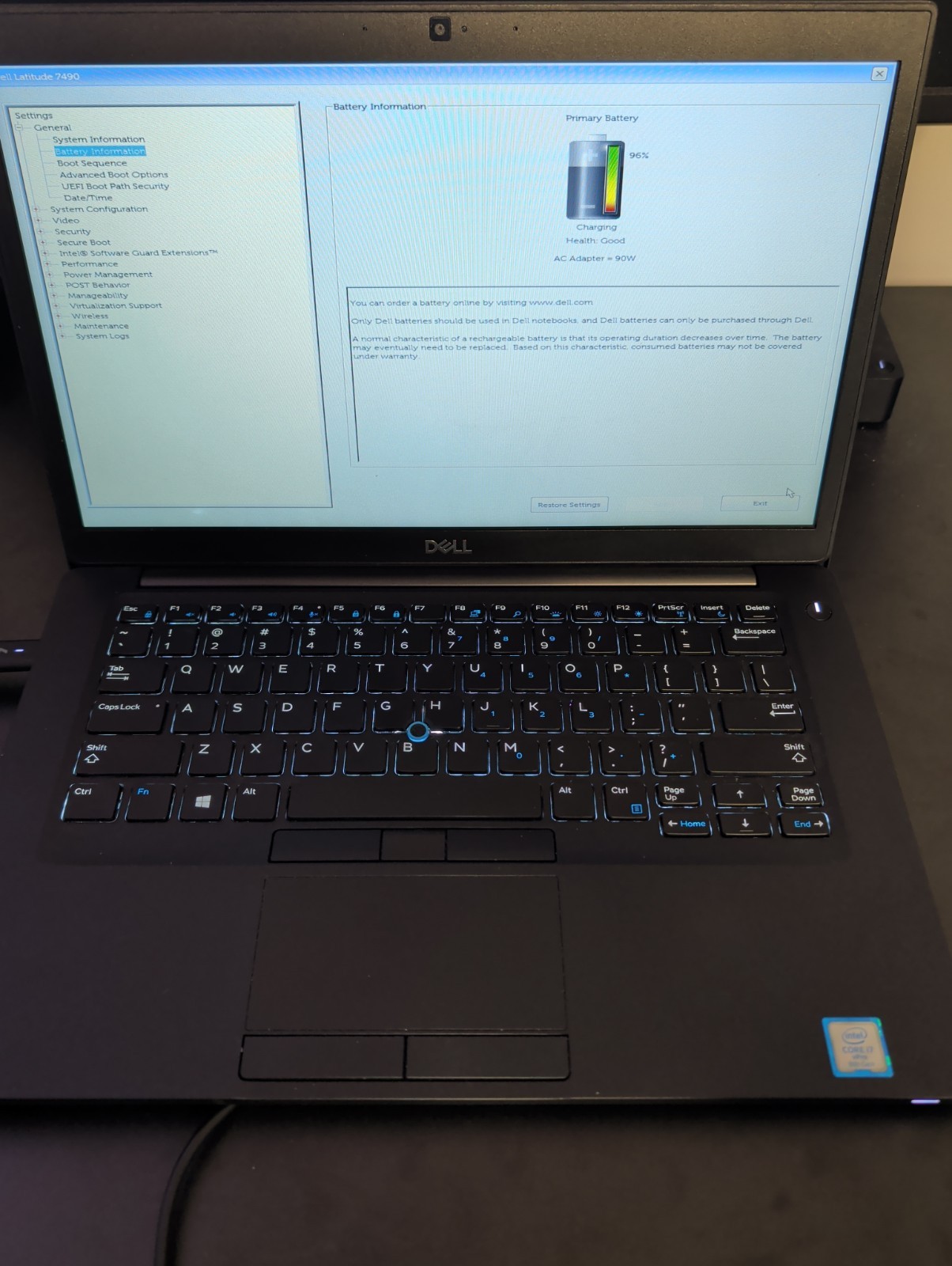Dell Latitude 7490 I7-8650U Laptop 16gb Ram 256gb Ssd