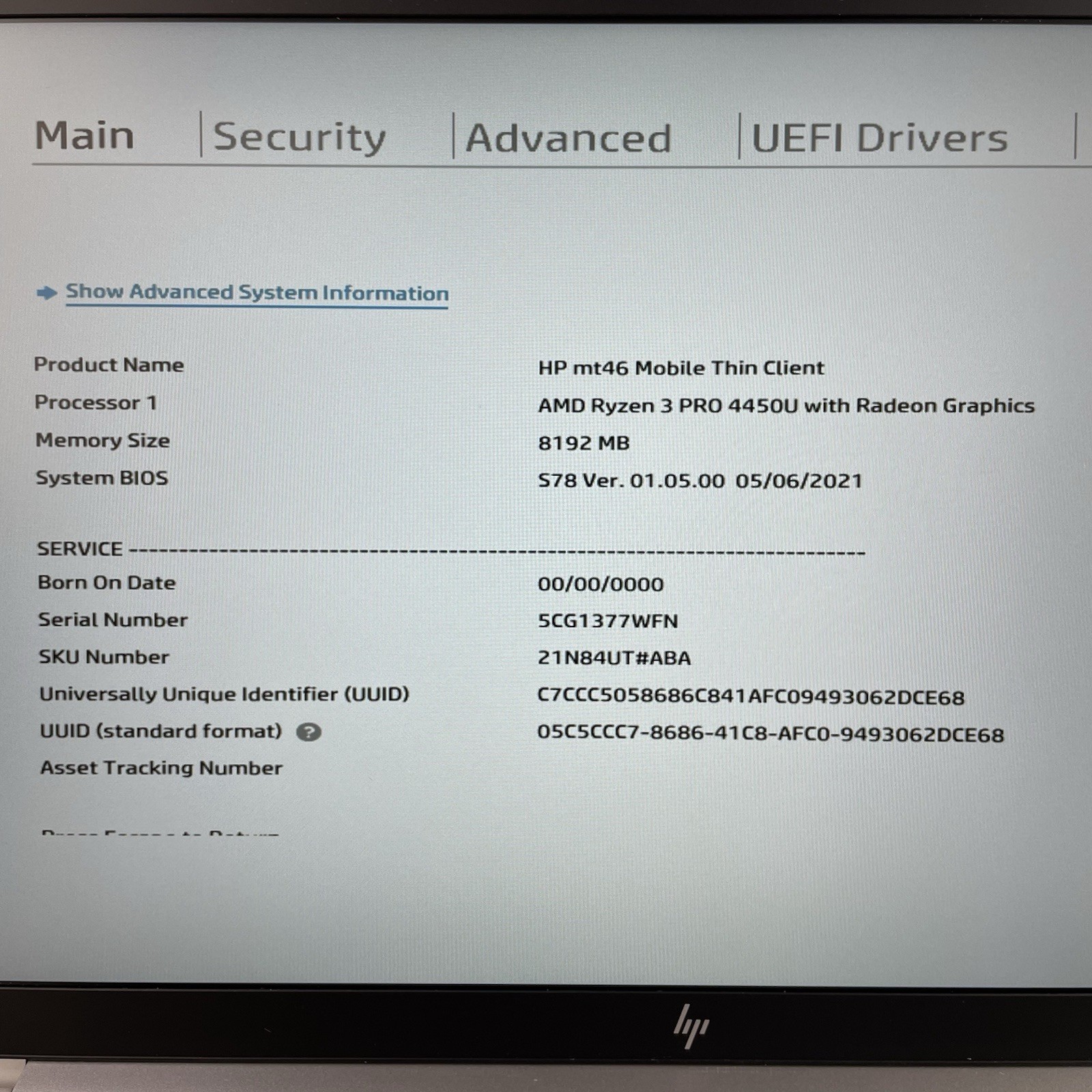 HP MT46 14″ AMD Ryzen 3 Pro 4450U 2.50 GHz 8 GB RAM No SSD/OS/AC