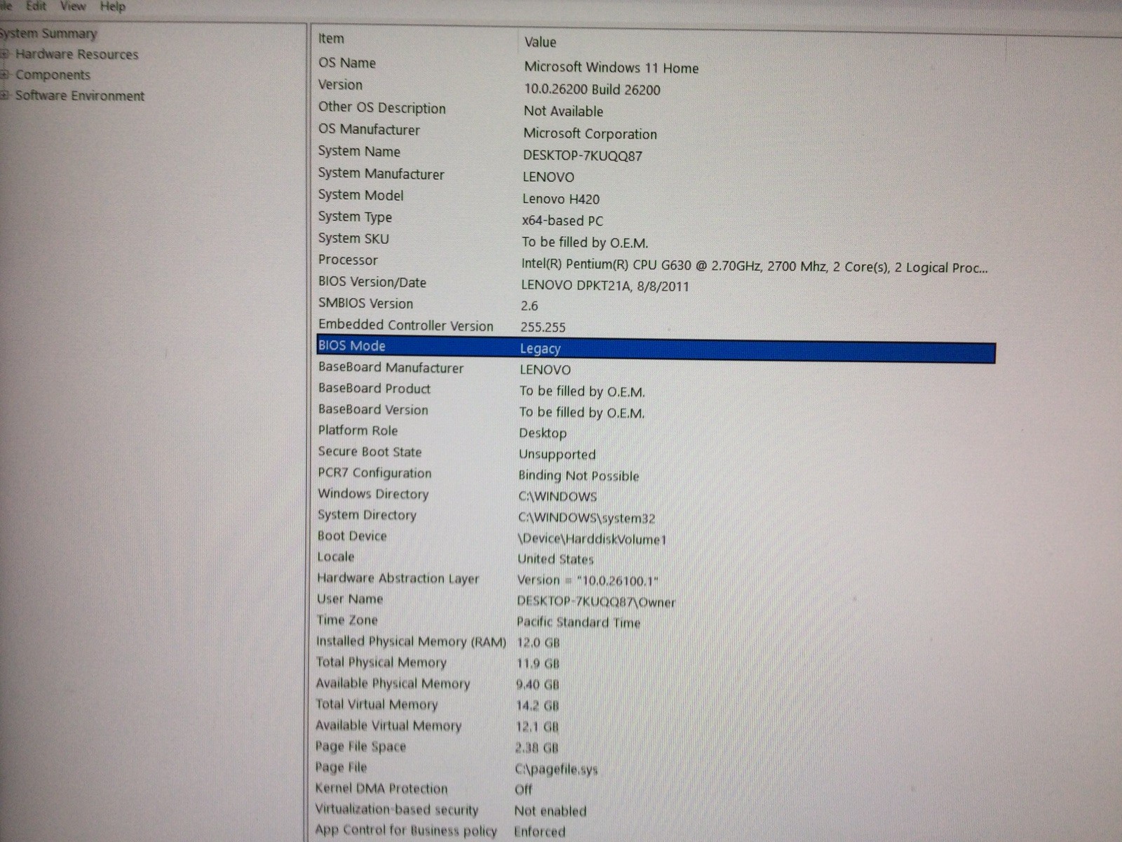 Up To 512GB SSD with Window 11 Home Pre-installed Legacy HW, CPU/TPM2 Check Off