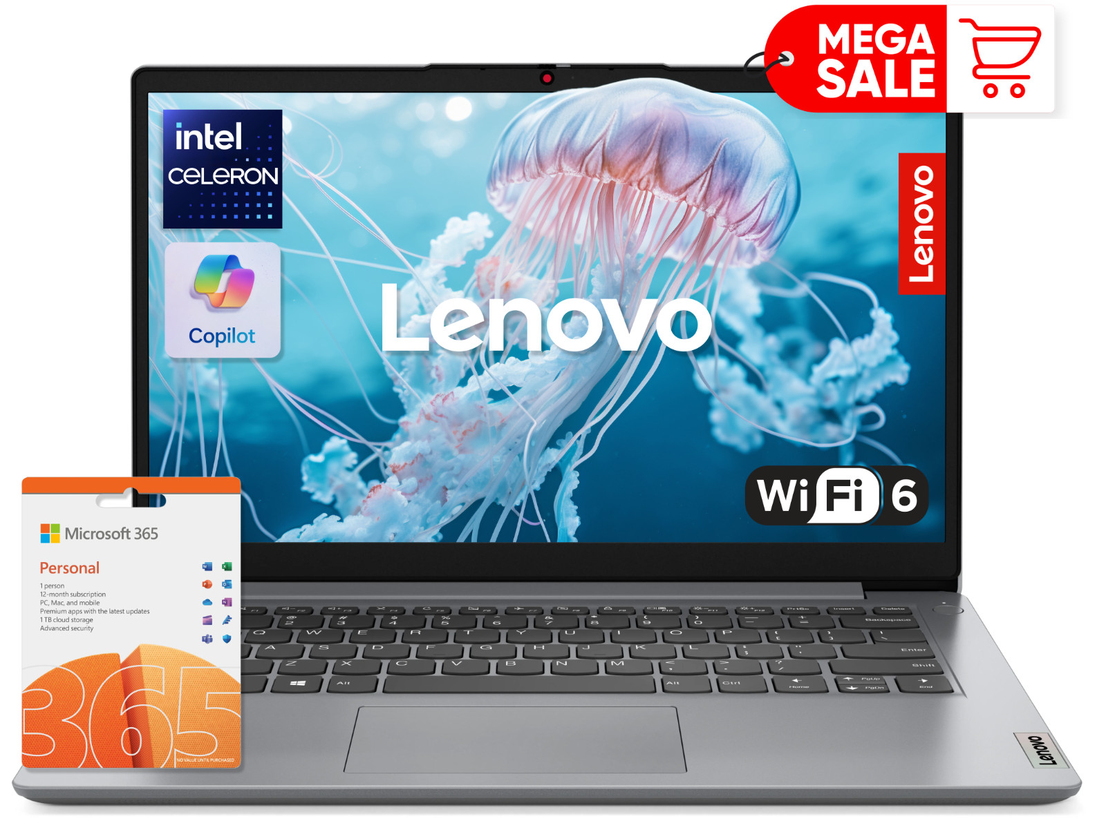 2026 Lenovo IdeaPad Laptop Computer 14″ Slim Intel CPU, 12GB RAM & 640GB Storage