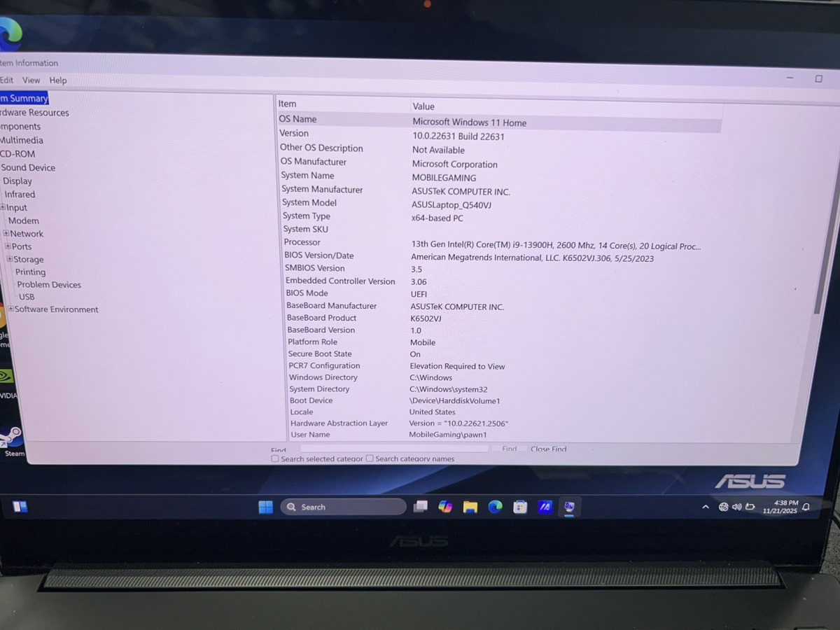 ASUS Q540V,I9,16GBR,WIN11H W/CH (P14022031)