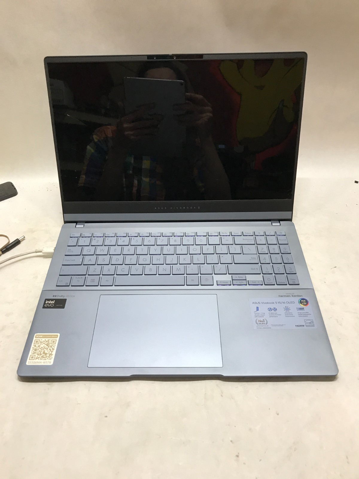 Asus Vivobook S OLED 15″ Intel Core Ultra 7 155H 16GB RAM NO SSD/OS For Parts DW
