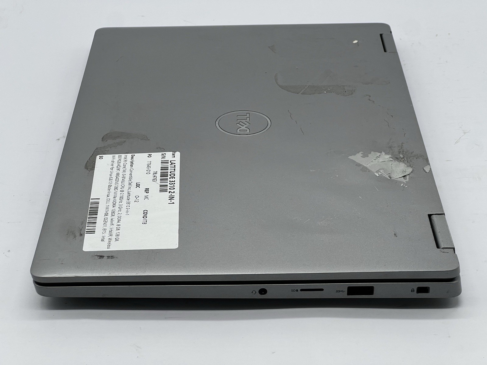 Dell Latitude 3310 2-in-1, i3-8145, @ 2.10GHz, 8GB RAM, 128GB VNMe-No OS/Charger