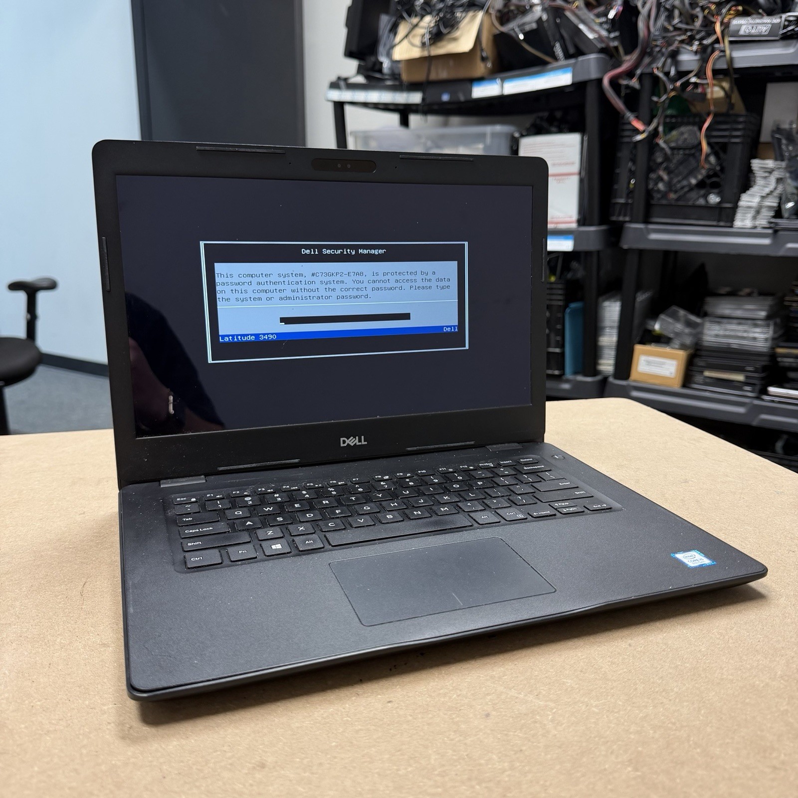 *For Parts/Repair* Dell Latitude 3490, 14″, i5-8250U NO RAM/HD/OS BIOS LOCK
