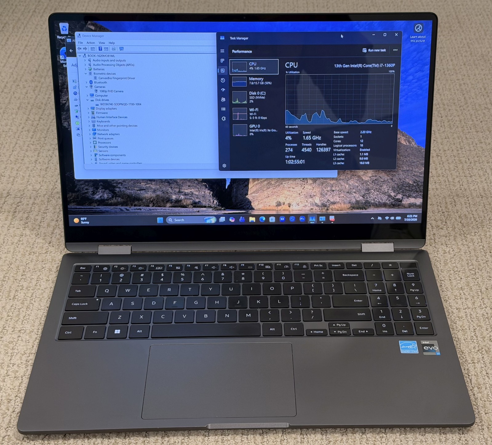 Samsung Galaxy Book3 360 2-in-1 15.6 FHD HDR I7-1360P 16Gb 1Tb NVMe NP750QFG