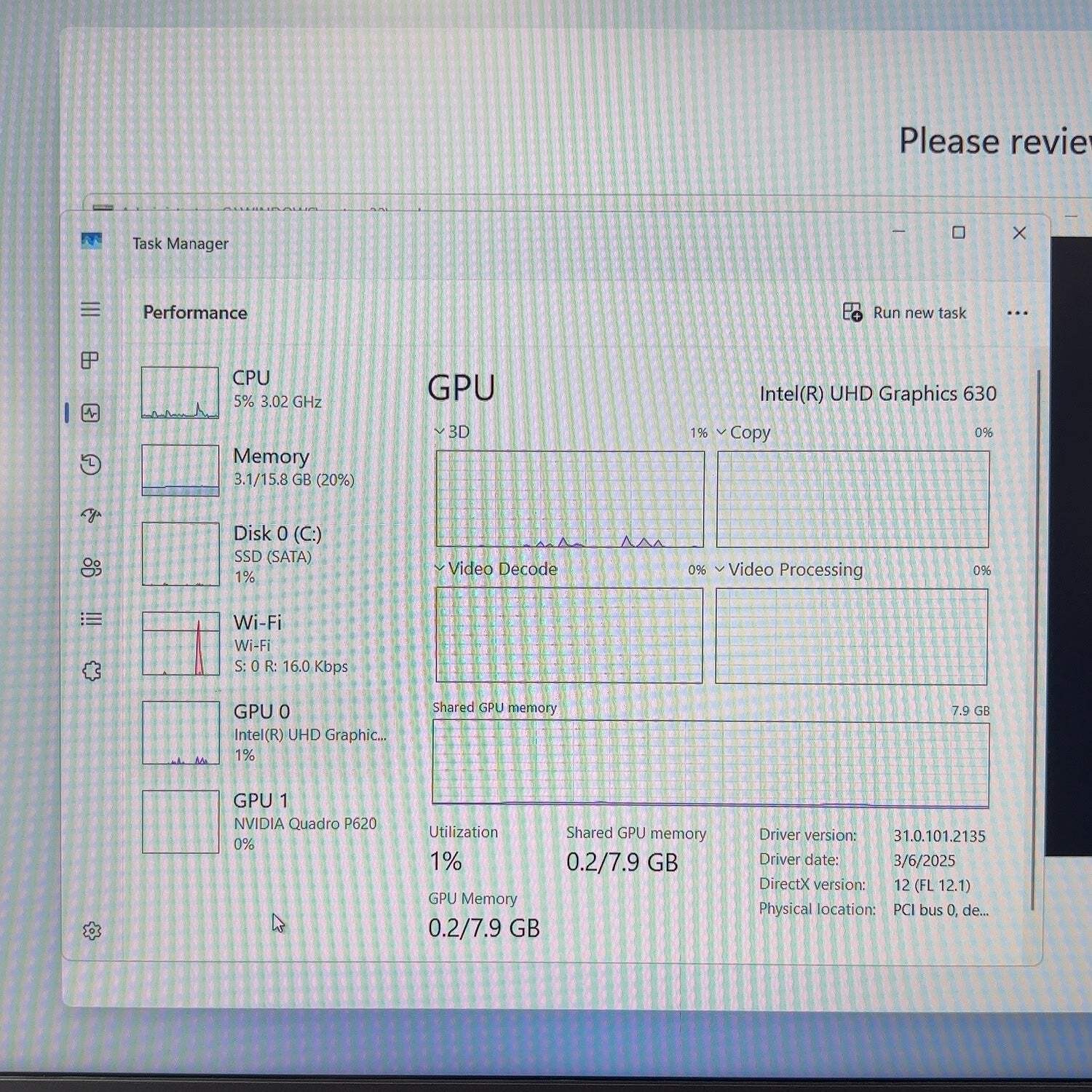 Dell Precision 3541 15.6″ i7-9850H 2.5GHz 16GB RAM 128GB SSD Quadro P620