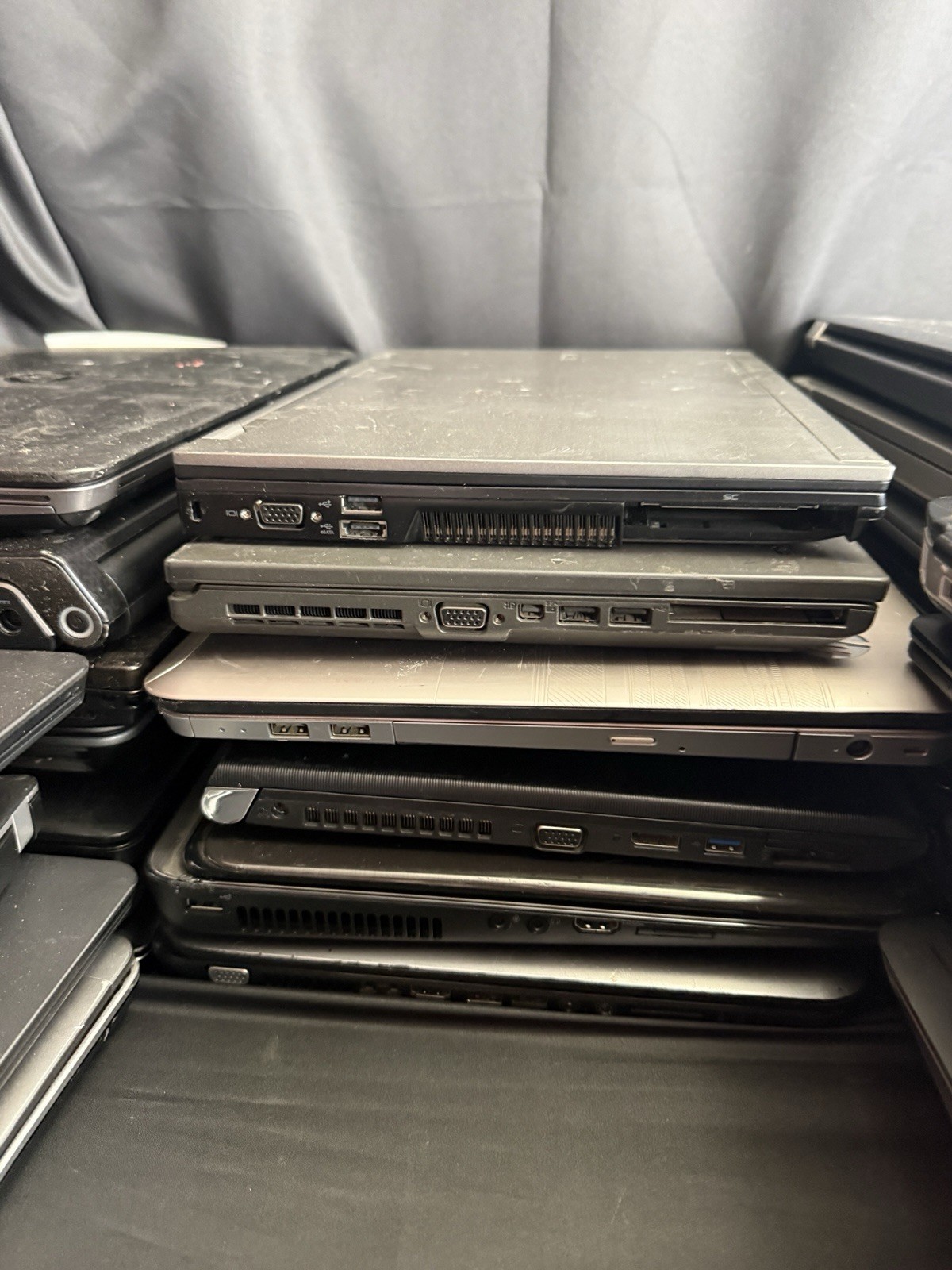 Lot of 48 Laptops Dell HP Lenovo ASUS i3 i5 i7 Tested to BIOS Parts/Repair