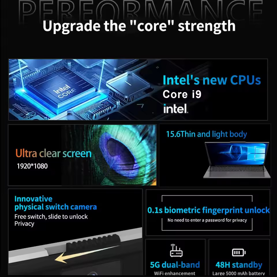 2026 15.6”Intel Core i9 10980HK Gaming laptop Windows 11 16GB RAM 1TB 2TB SSD P
