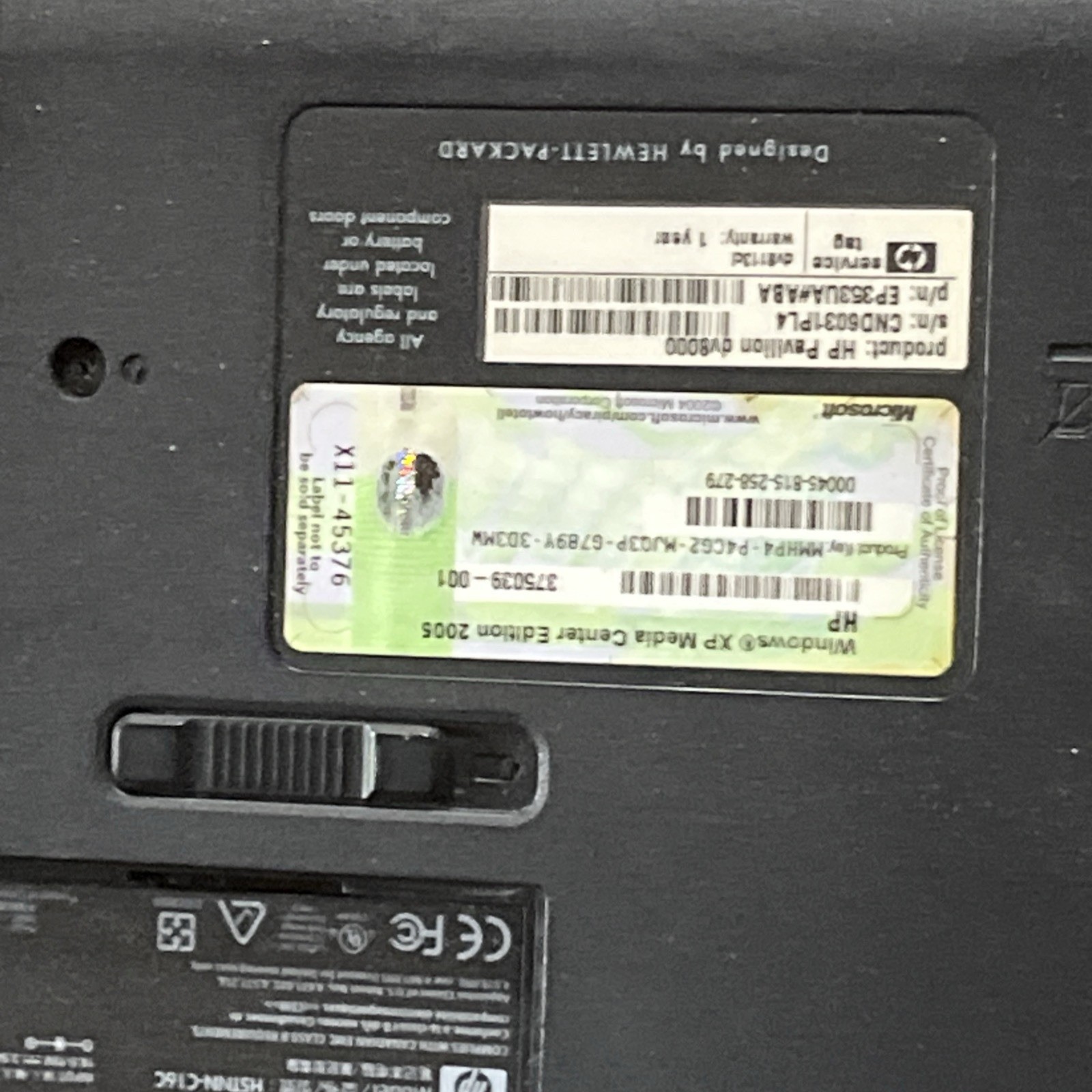 HP Pavillion Laptop DV8000 Parts Only No Battery Unchecked Untested Asis