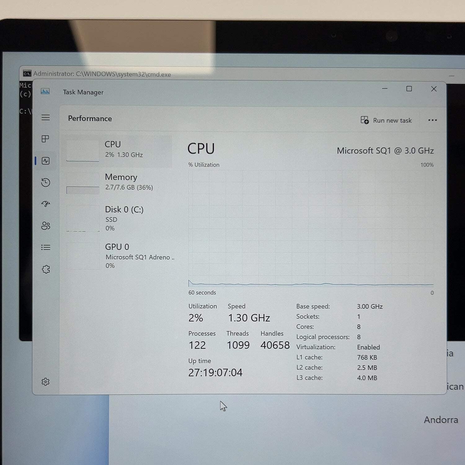 Microsoft Surface Pro X 2010 13″ SQ1 3.0GHz 8GB RAM 128GB SSD
