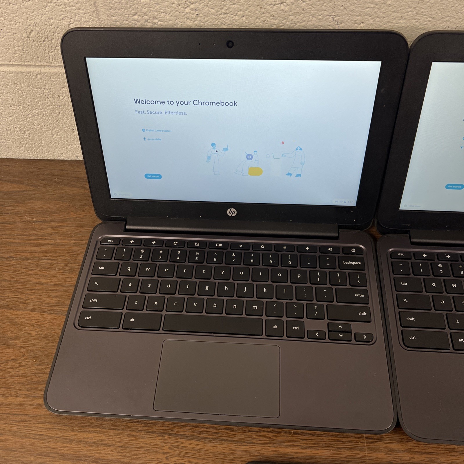 Lot Of 5 HP Chromebook 11 G5 EE | Celeron N3060 1.6GHz CPU | 4G Ram | 16G eMMC