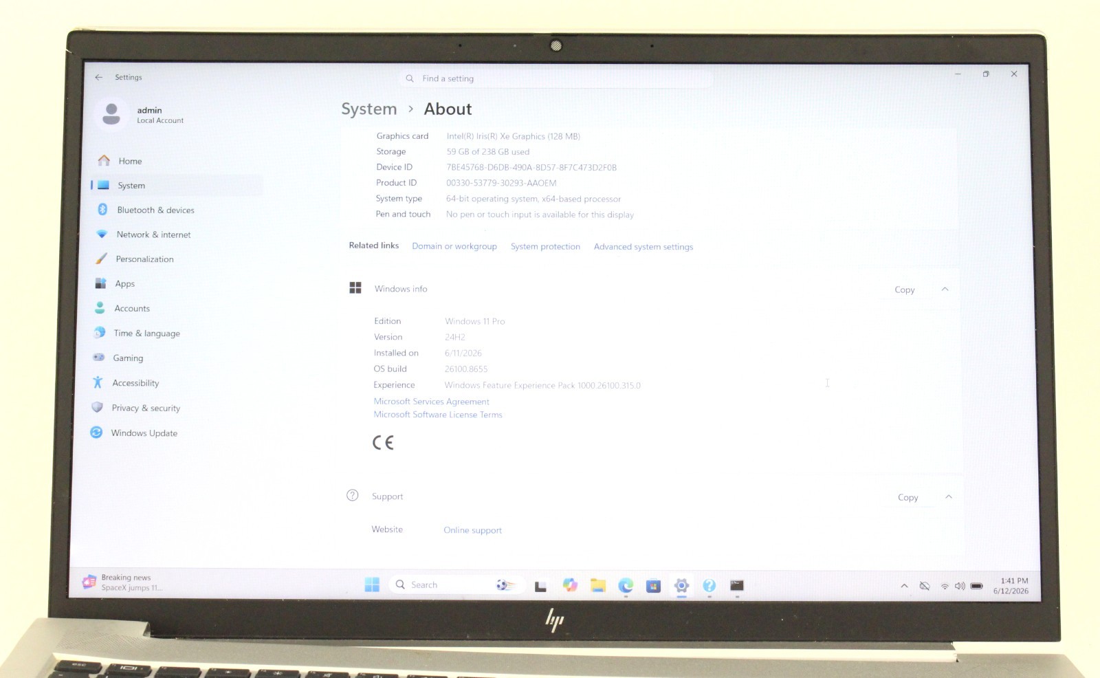 HP Elitebook 850 G8 15.6″ 256GB SSD 16GB RAM Win 11 2.4GHz i5-1135G7; 6181310