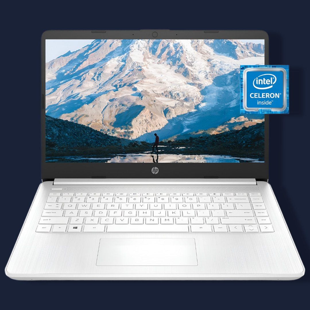 HP 14 Laptop, Intel Celeron N4020, 4GB RAM, 64GB Storage, Windows 11
