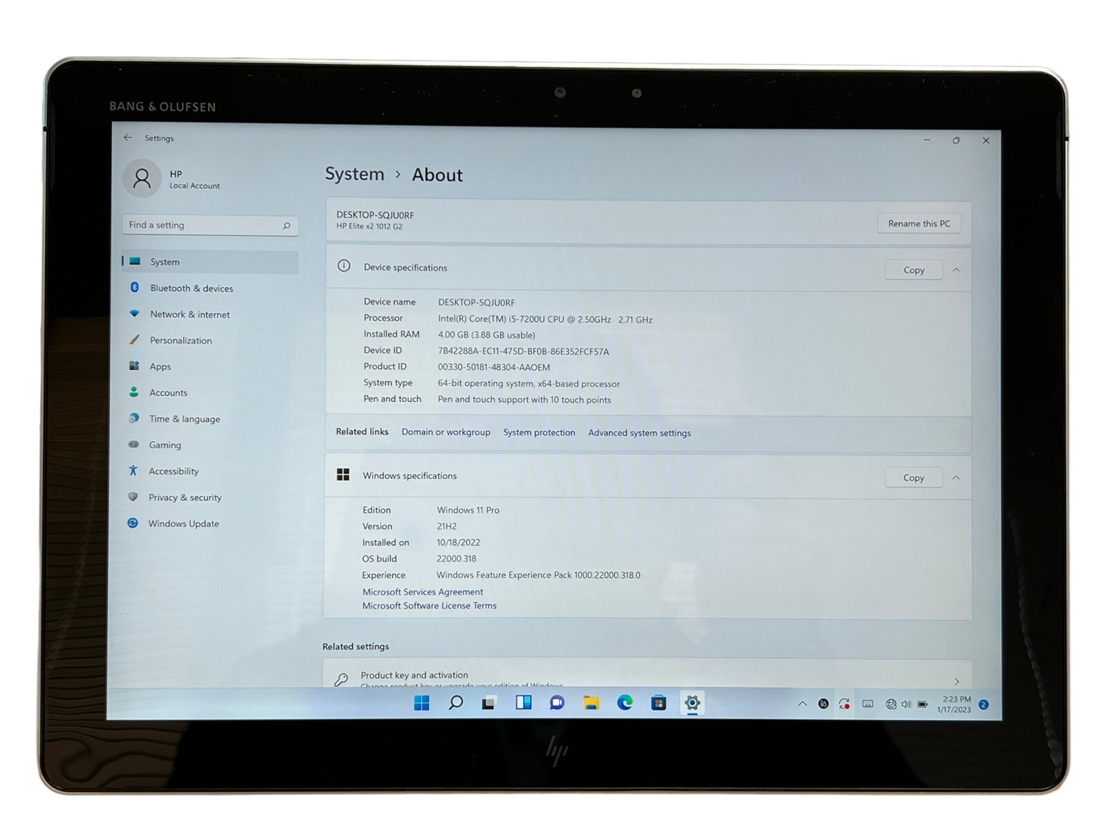 HP Elite x2 1012 G2 Touch 2-in-1 Tablet- 128GB SSD, 4GB, Core i5, 4K Dock Bundle