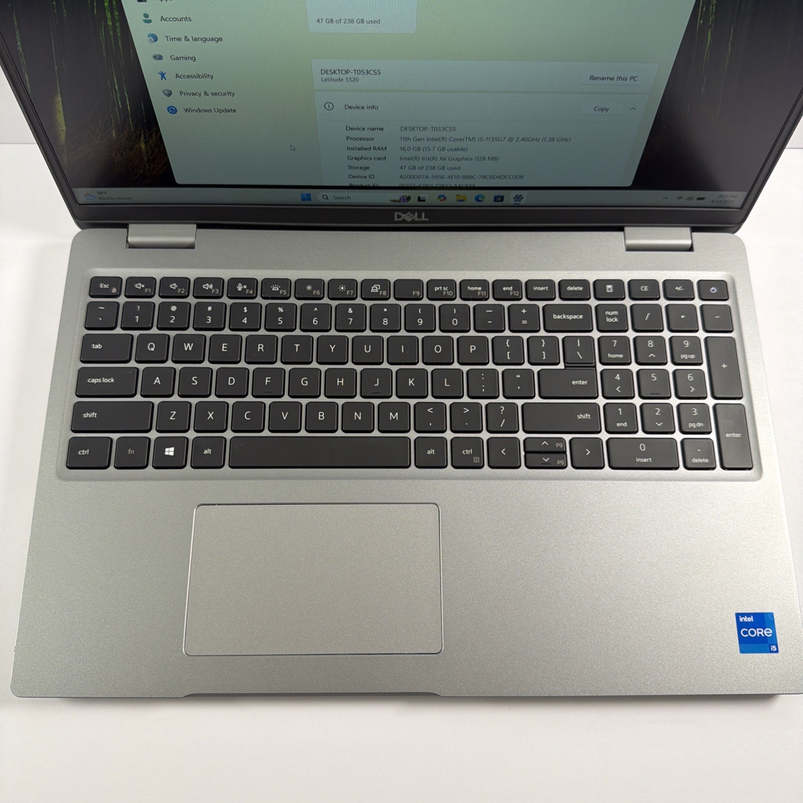 Dell Latitude 5520 Laptop i5‑1135G7 • 16GB RAM • 15.6″ FHD 256 GB SSD Win11 Pro
