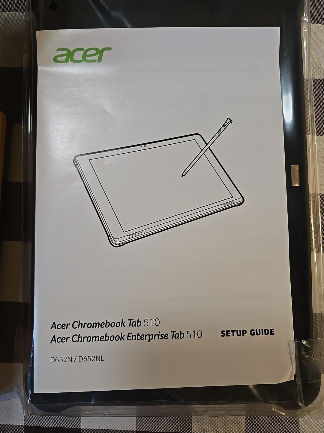 Acer Chromebook Tab 510 10.1” 4GB 64GB Snapdragon + Rugged Case Charger D652N