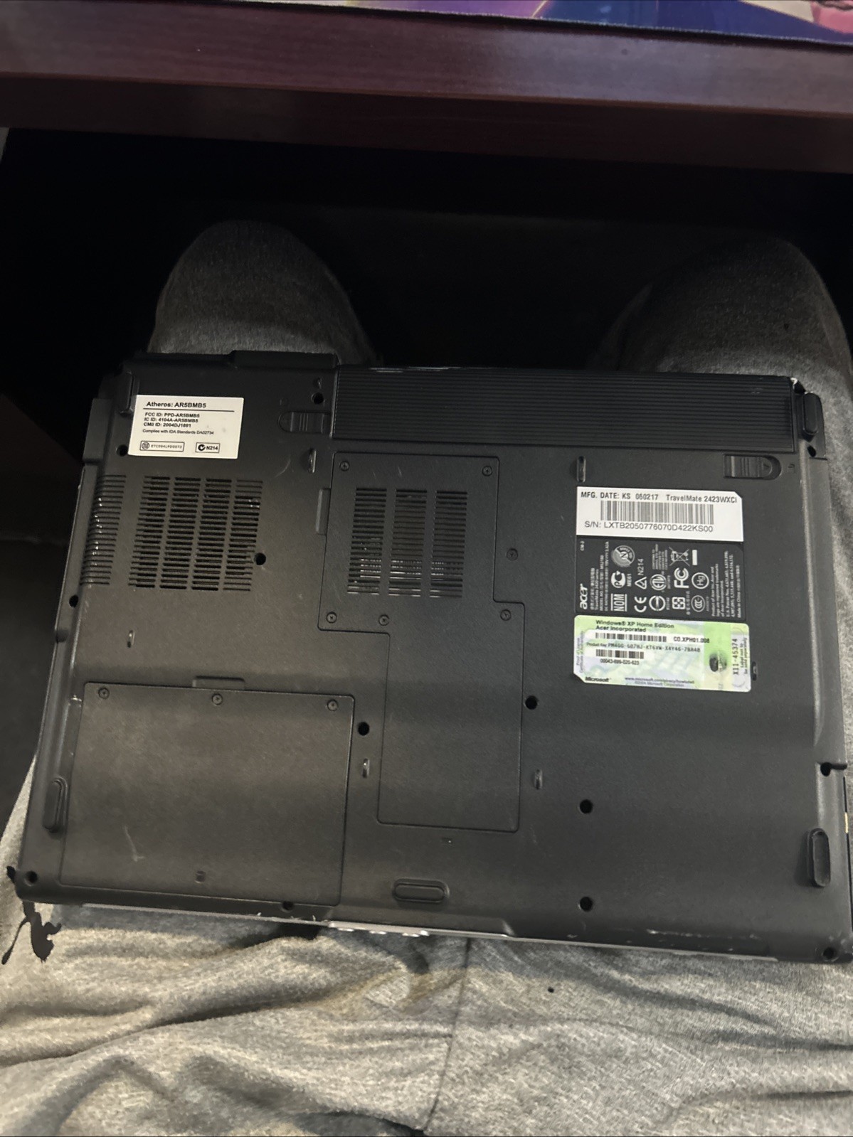 NOTEBOOK ACER TravelMate 2420 Series Celeron M Windows XP
