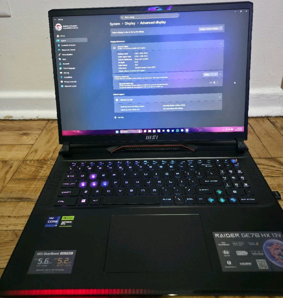 MSI Raider GE78HX Gaming Laptop RTX 4080, i9 13980HX, 1TB SSD, 32GB DDR5, 240Hz
