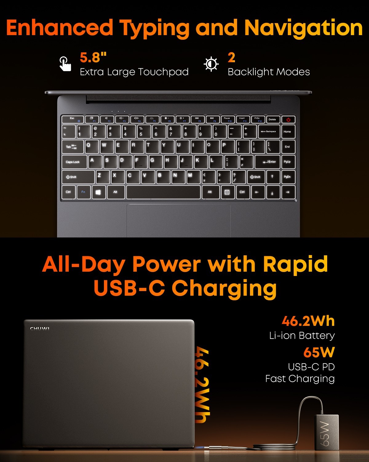 CHUWI CoreBook X 14.1″ Laptop, AMD Ryzen 5 5500U, 16GB RAM 512GB SSD, Win 11