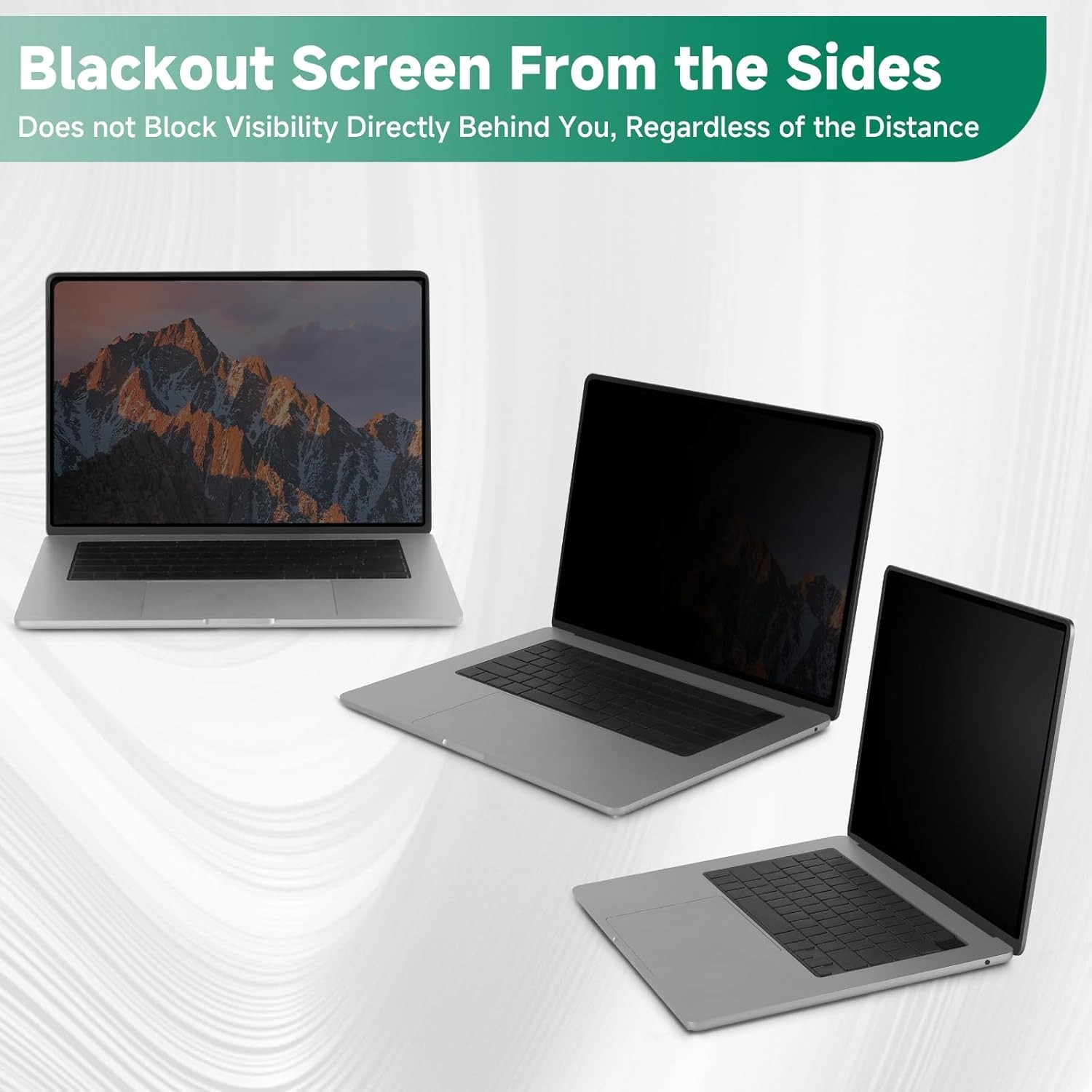 Removable 14 Inch 16:10 Nano-Suction Privacy Screen Shield for Laptops, Anti Gla