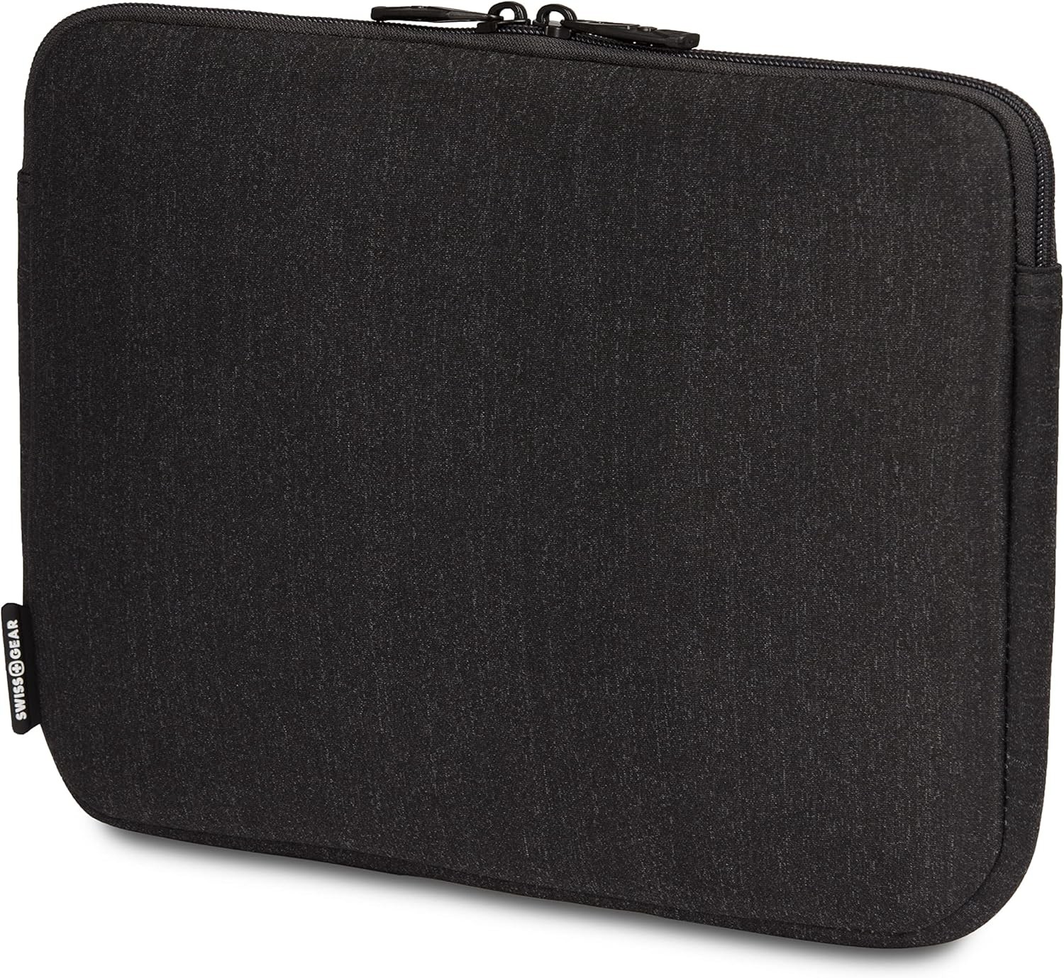 Charcoal Heather Micro-Twill Laptop Case, Padded Sleeve with Zippered Front Comp