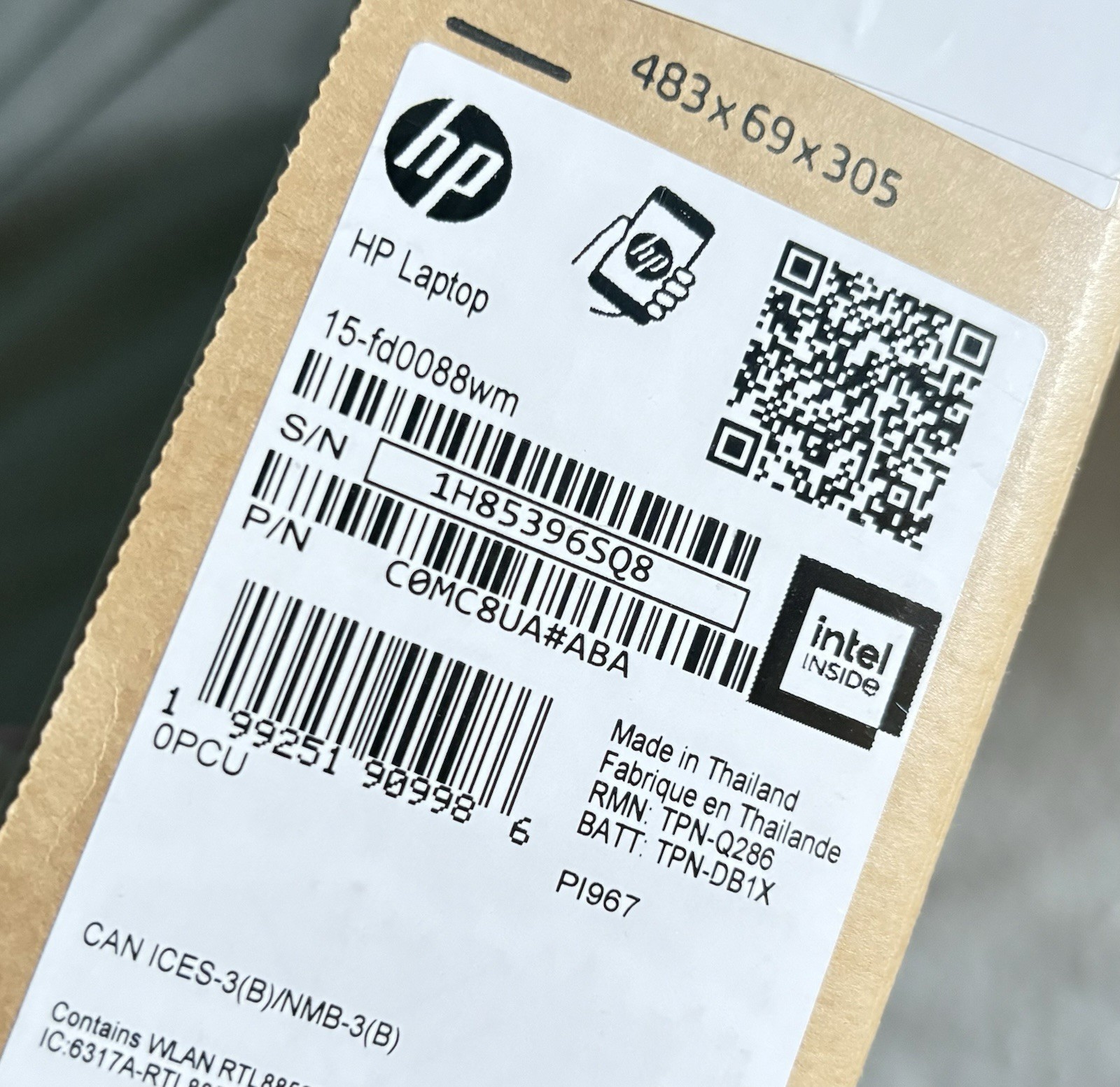 Laptop HP 15-fd0088wm 15.6″ HD Windows 11 4gb Ram 128 Gb UFS