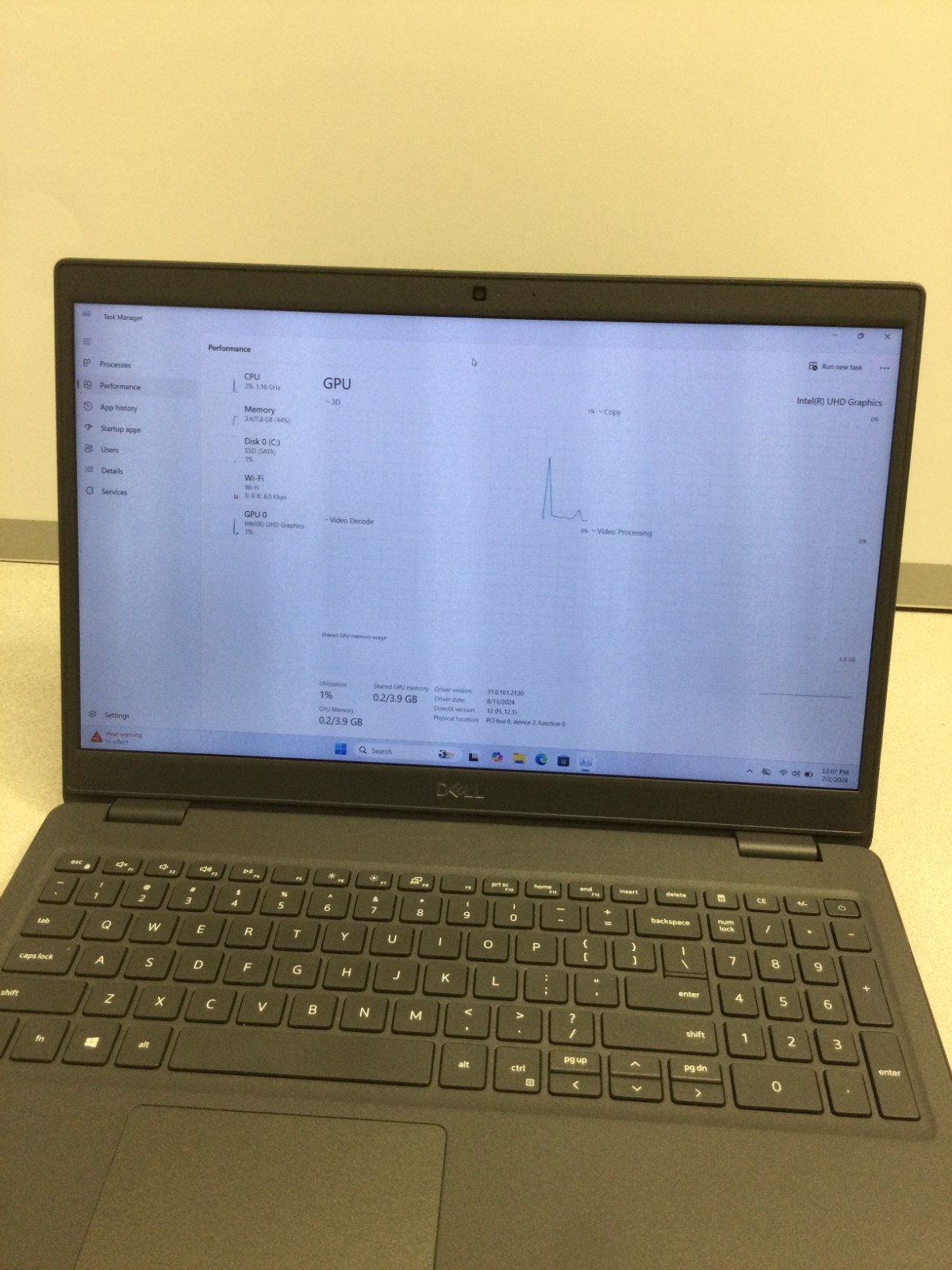 Dell Latitude 3510 15.6″intel core i5-10210U 1.60GHz 8GB RAM 128GB SSD W11P