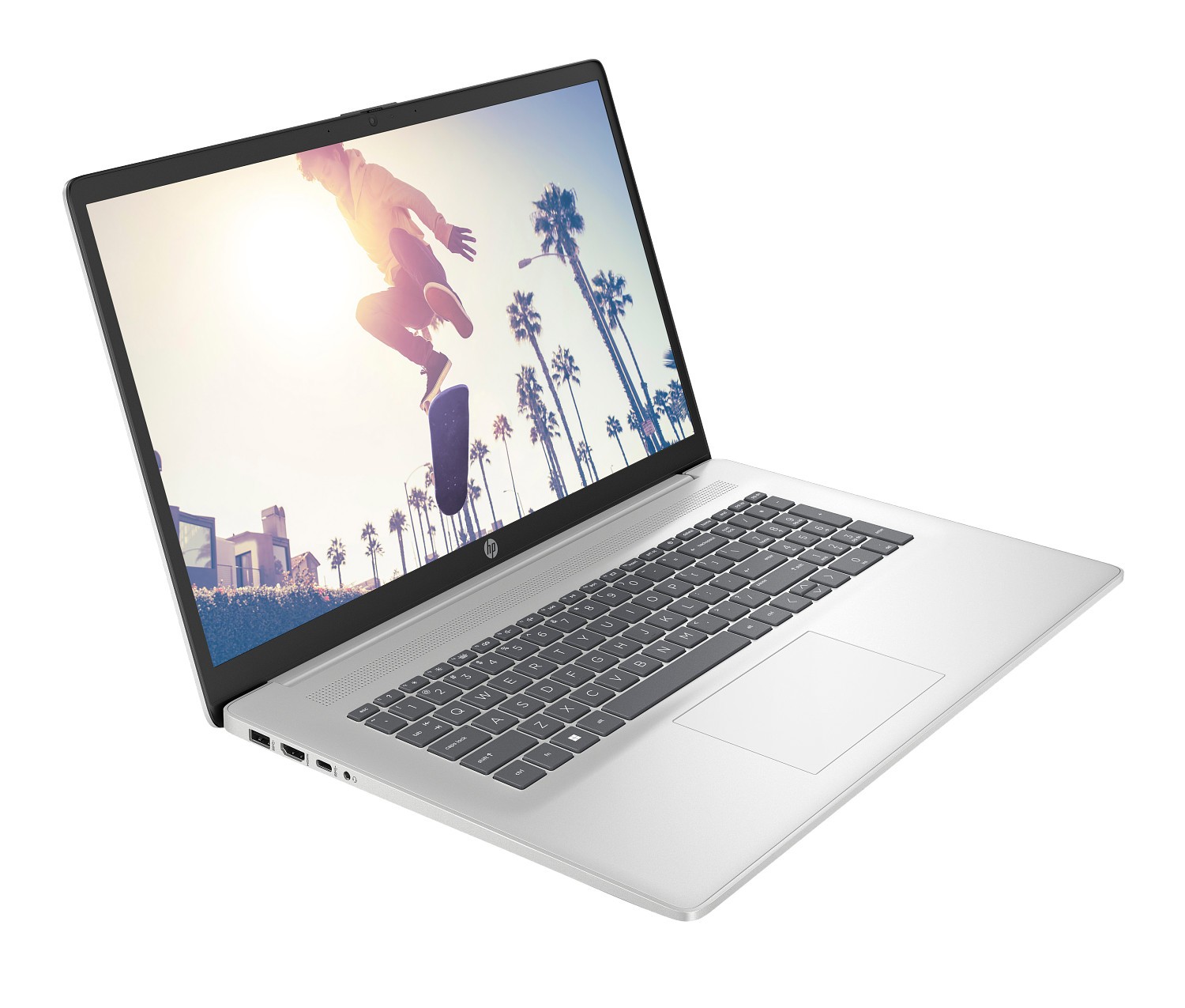 HP 17.3″HD Touch Laptop computer AMD Ryzen 5-7530U UPTO 64GB RAM 2TB SSD Silver