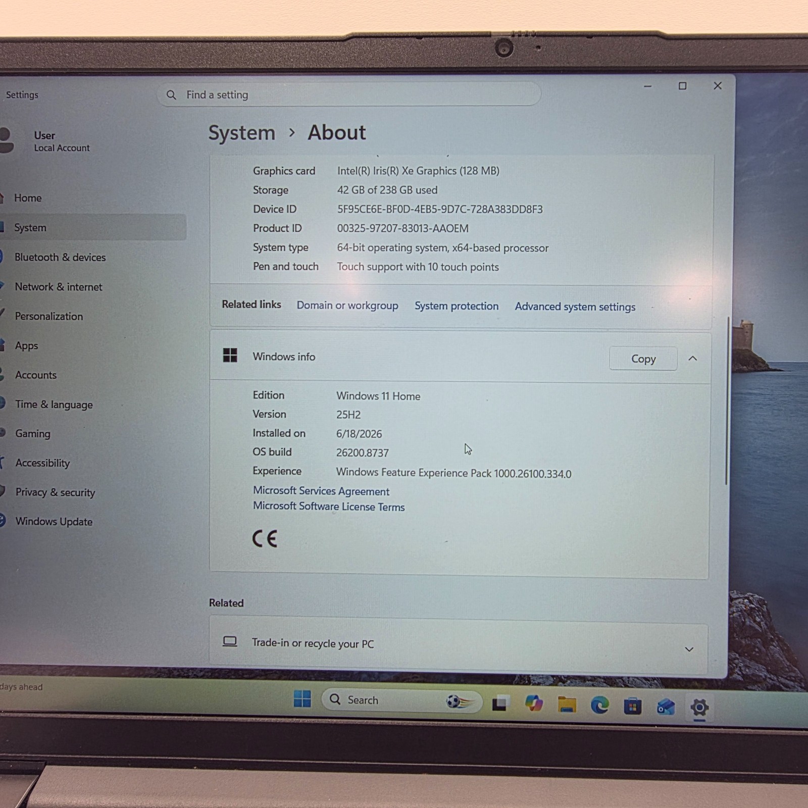 Lenovo IdeaPad 3-15ITL6 15″ TOUCH I7-1165G7 2.80GHZ 256GB MVME 8GB RAM Win11