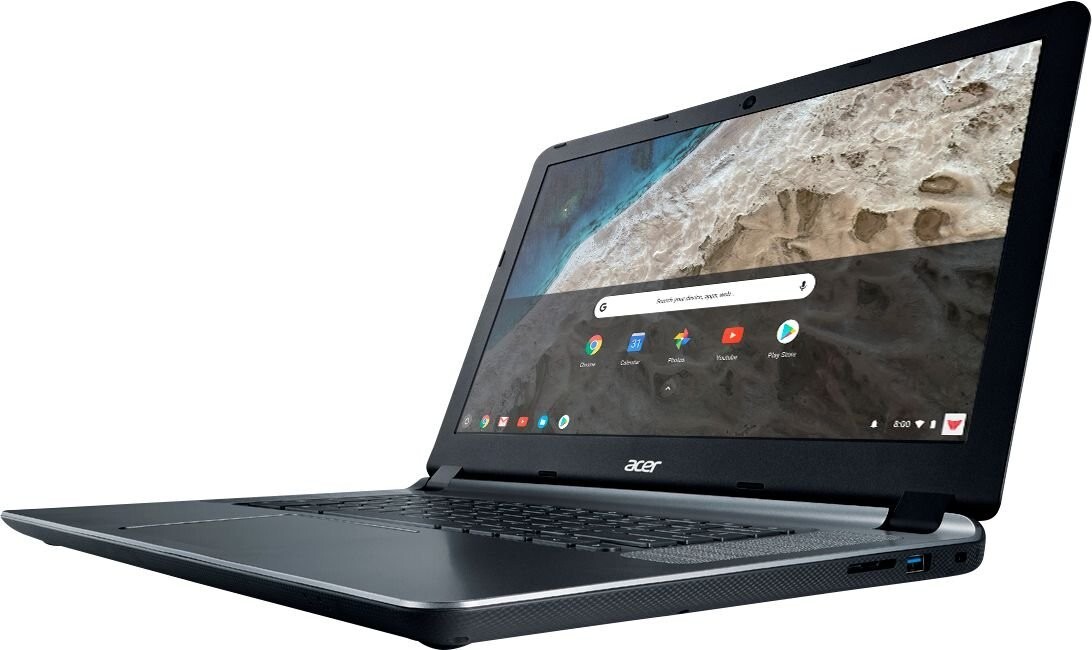 Acer 15.6″ HD Chromebook, Intel Celeron N3060 CPU, 4GB RAM, 48GB (16+32), Gray